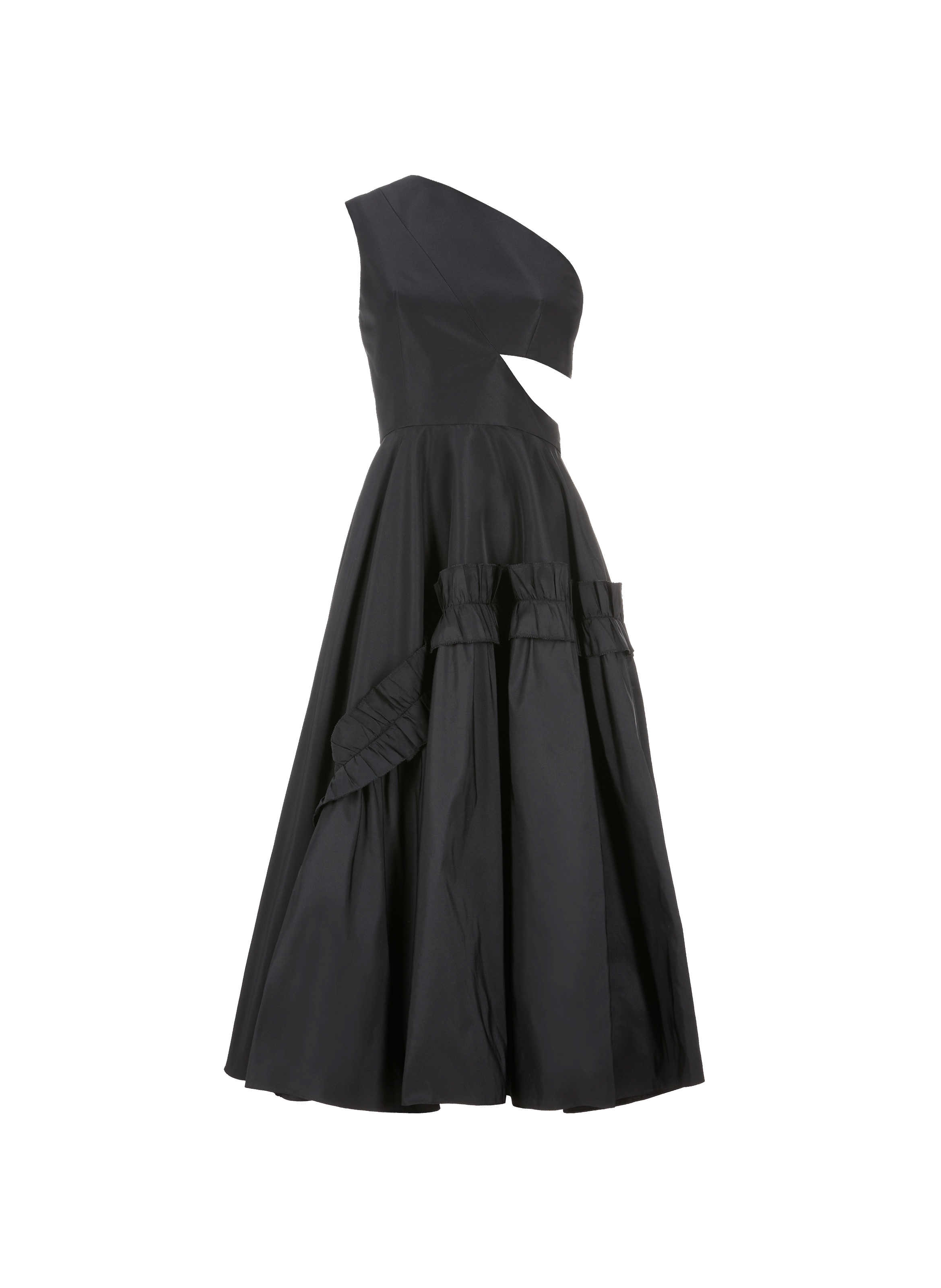 Robe asymétrique avec découpes
