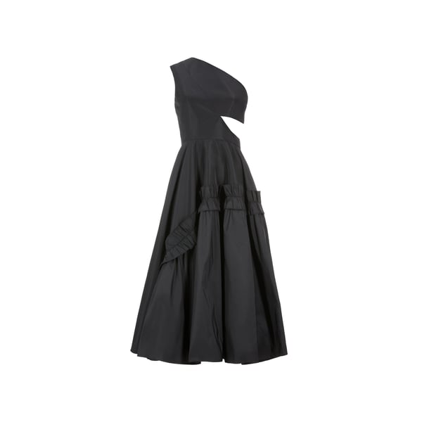 Robe asymétrique avec découpes