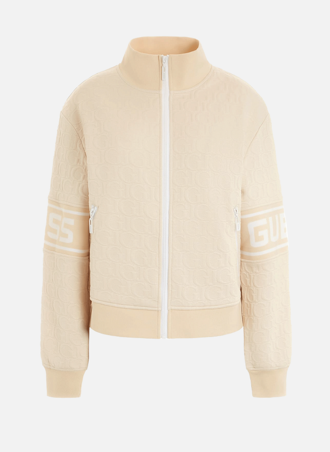 Monogrammed zip-up sweatshirt  GUESS
