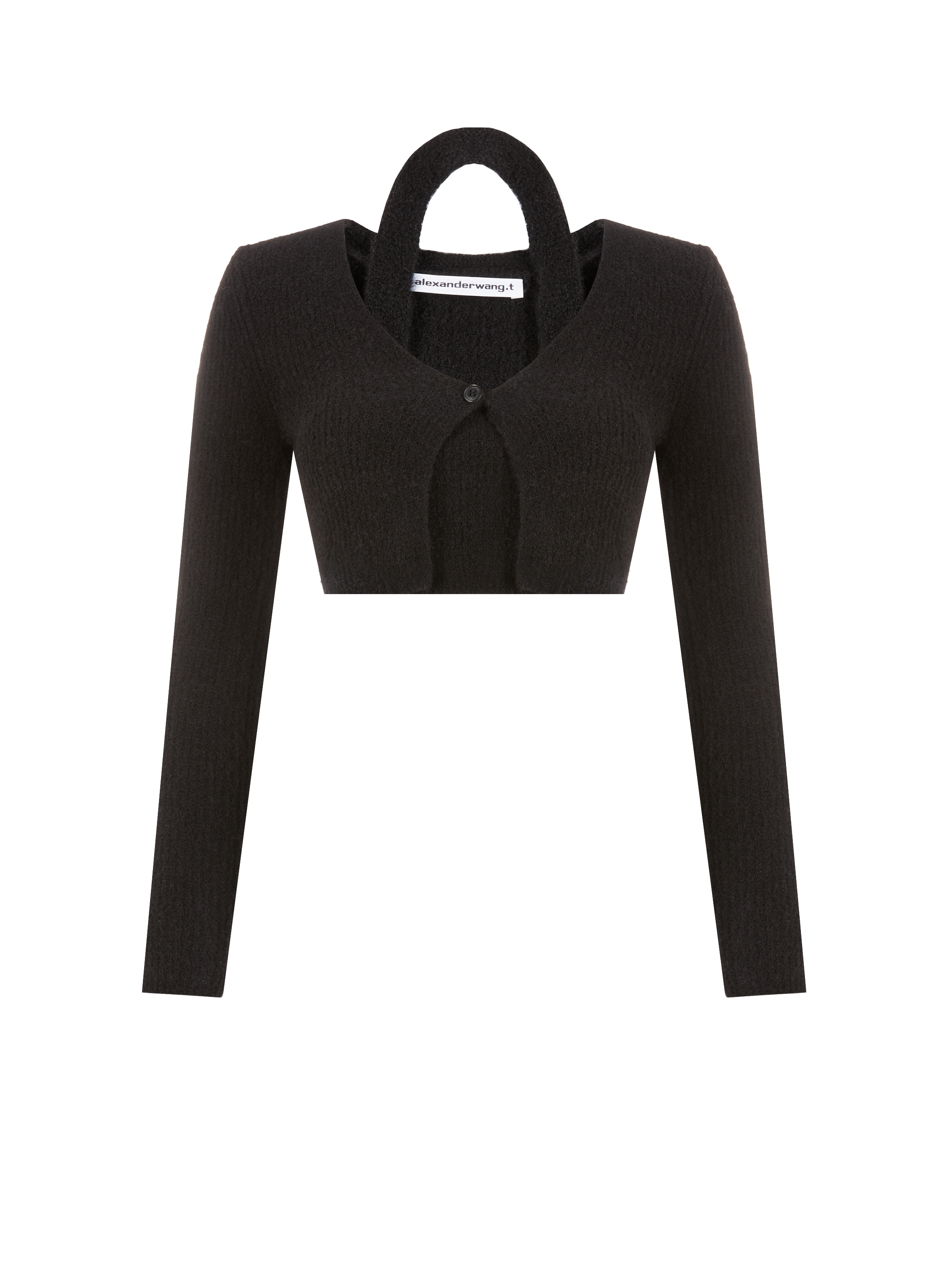 ALEXANDER WANG Cardigan col V en laine Noir