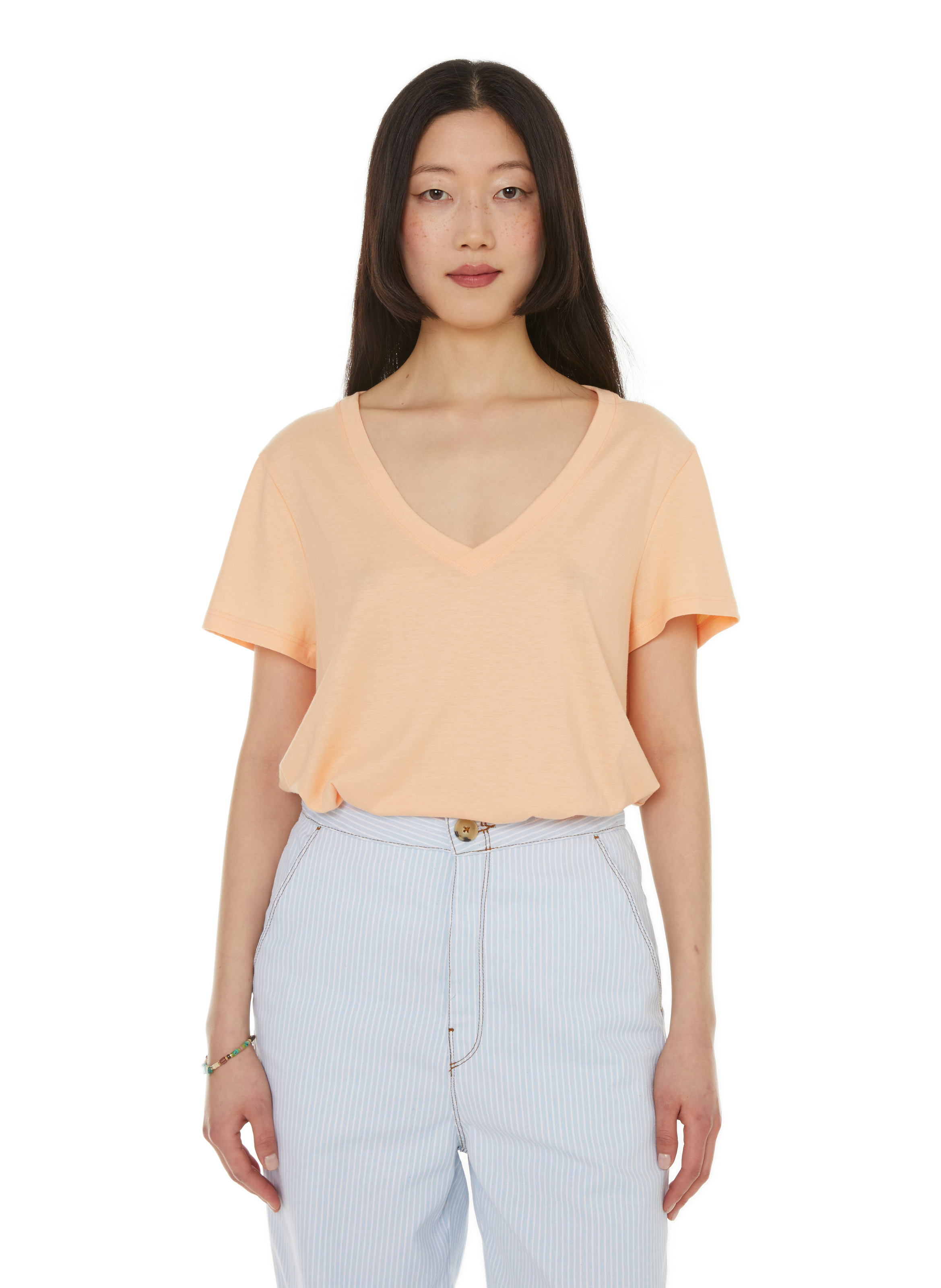 HANRO T-shirt en coton mélangé  Orange