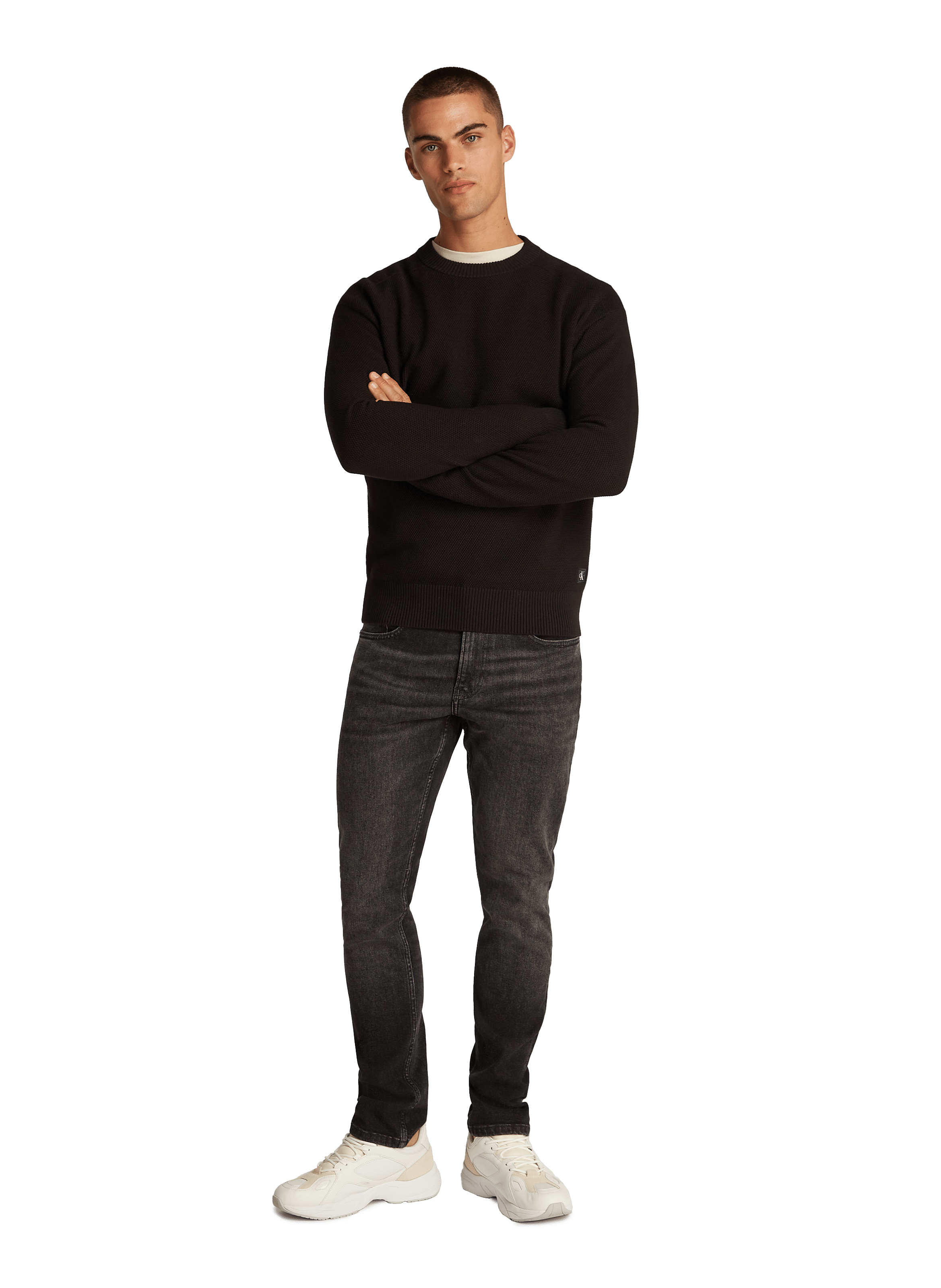 Pull en coton CALVIN KLEIN Noir