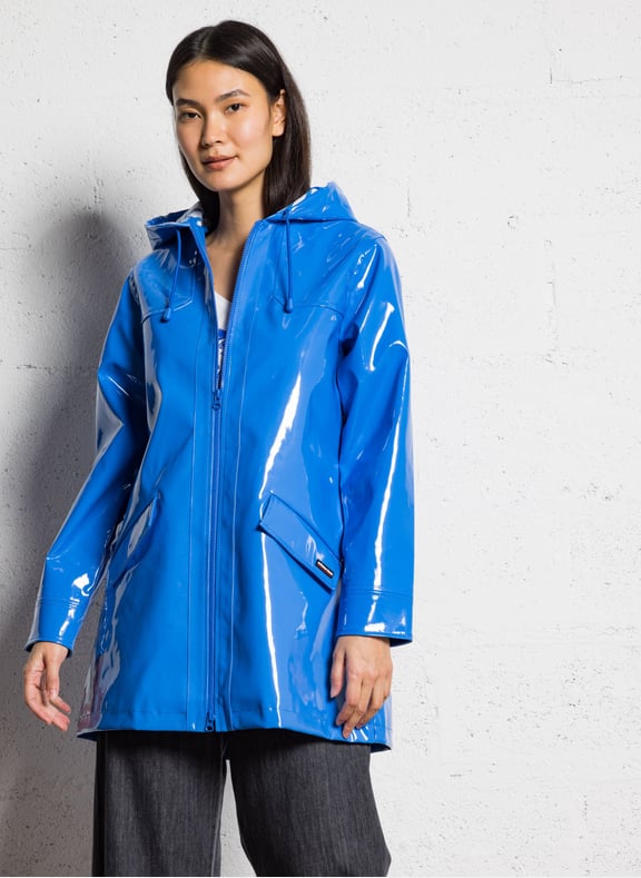Imperméable à capuche verni Bleu by ARMOR-LUX ARMOR-LUX Imperméable à capuche verni Bleu