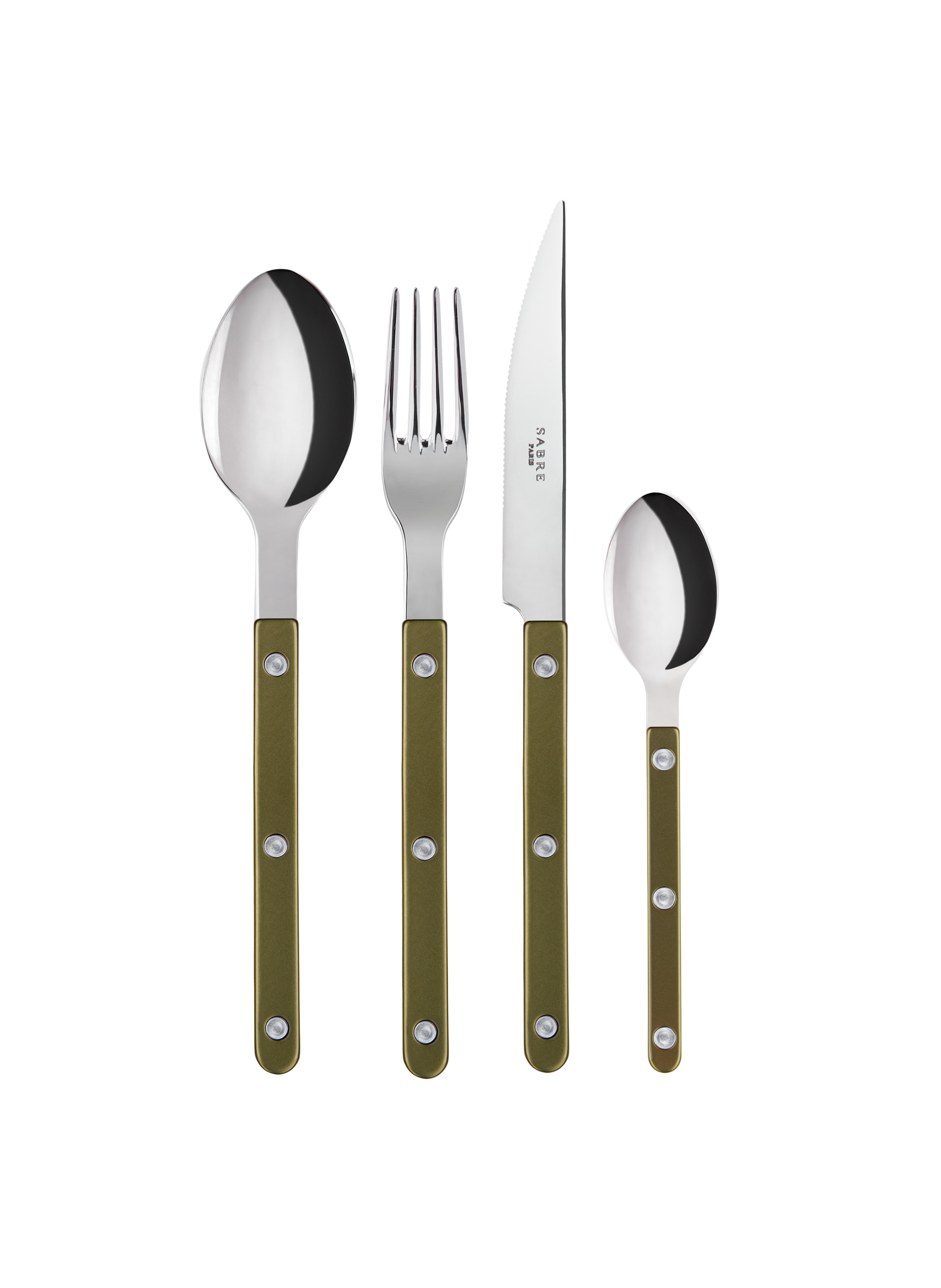 SABRE PARIS Set de 4 couverts de table, bistrot pearly Vert
