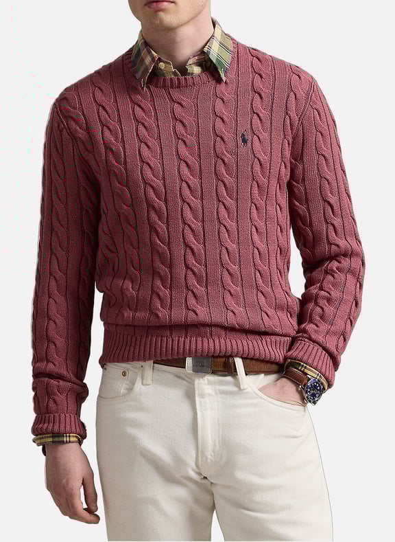 Cable knit jumper Red by POLO RALPH LAUREN POLO RALPH LAUREN Cable knit jumper Red