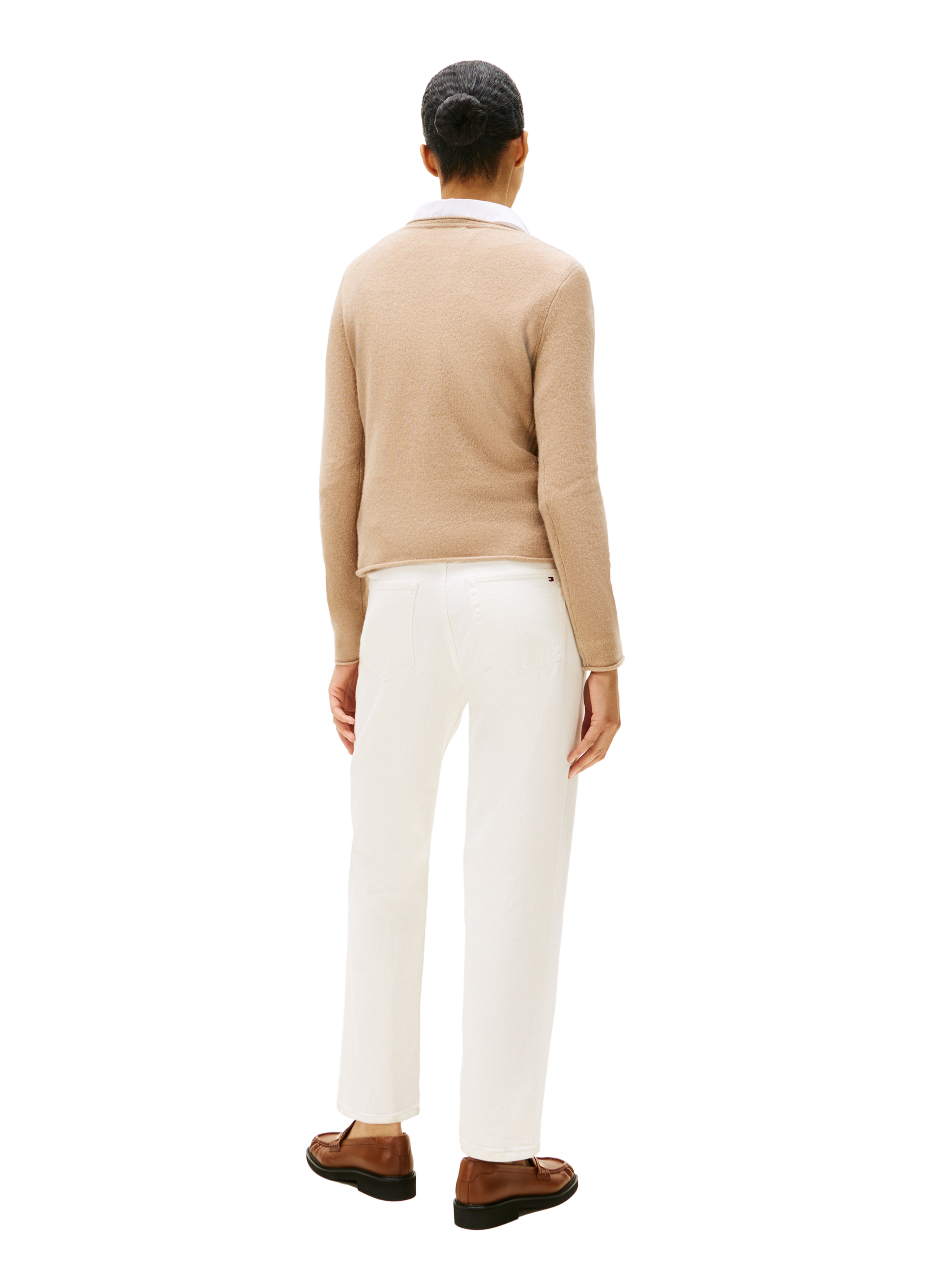 Pull en laine  TOMMY HILFIGER Beige