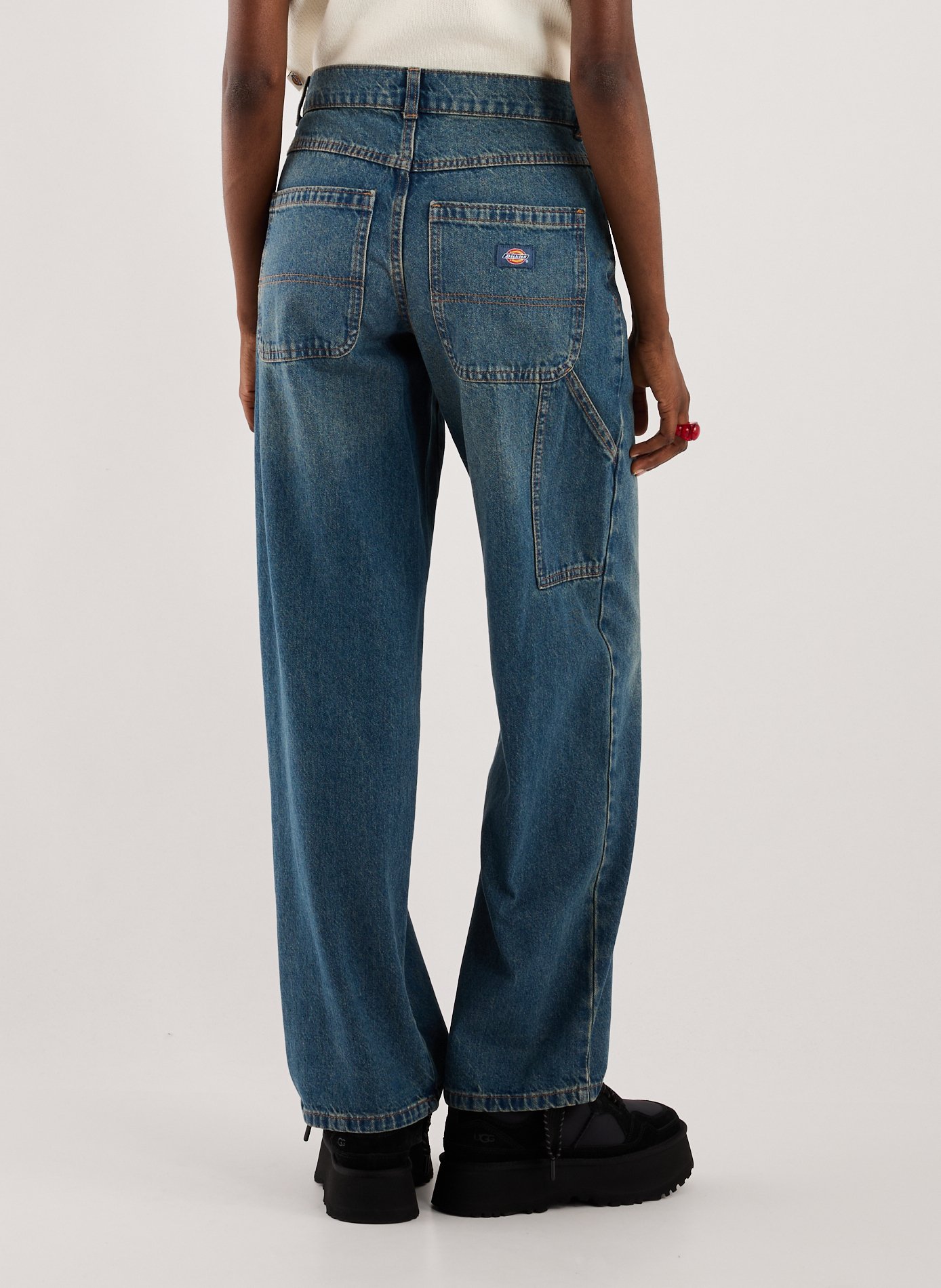 Raw wide-leg jeans DICKIES Blue