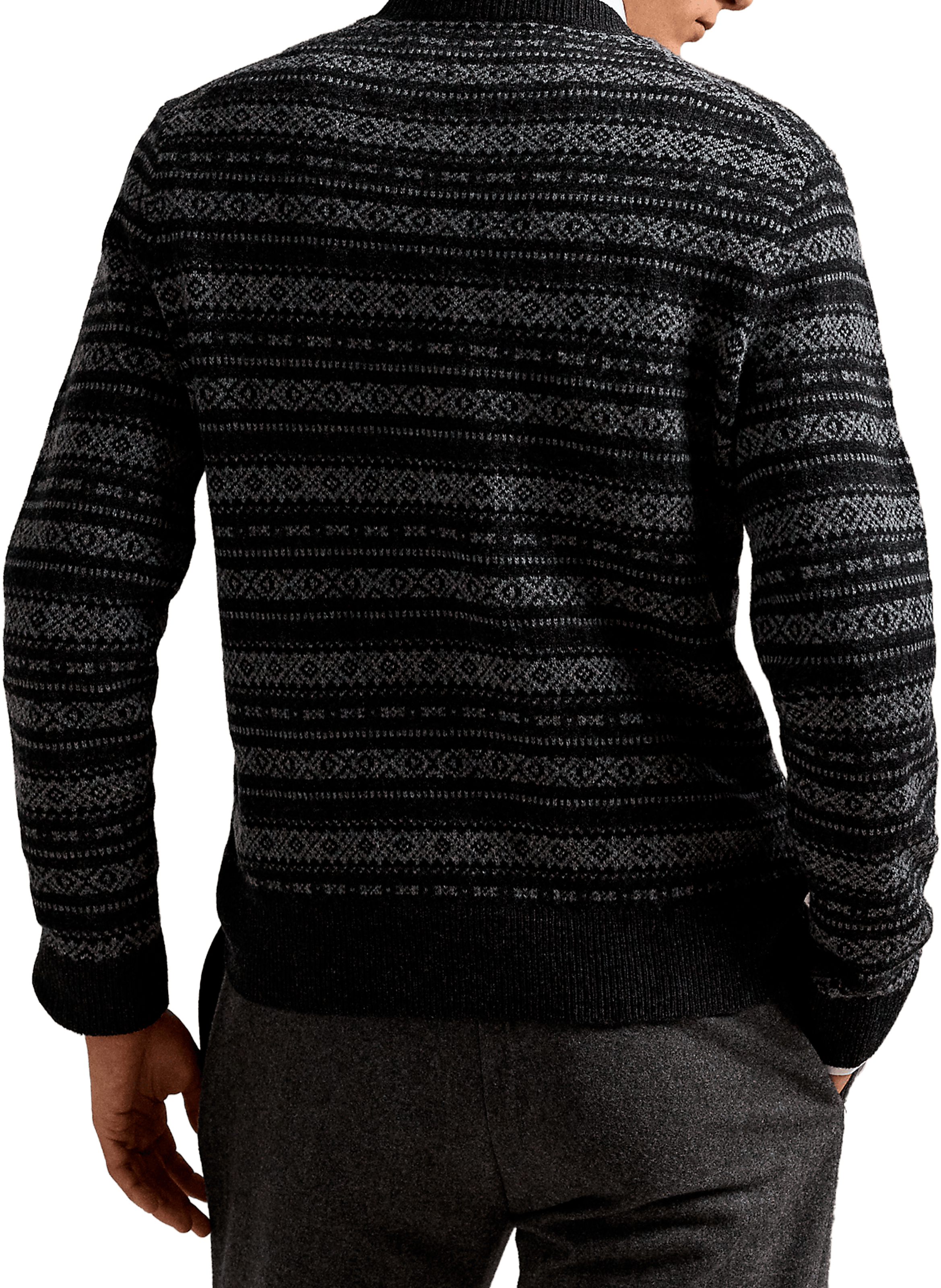 Pull col rond en laine POLO RALPH LAUREN Gris