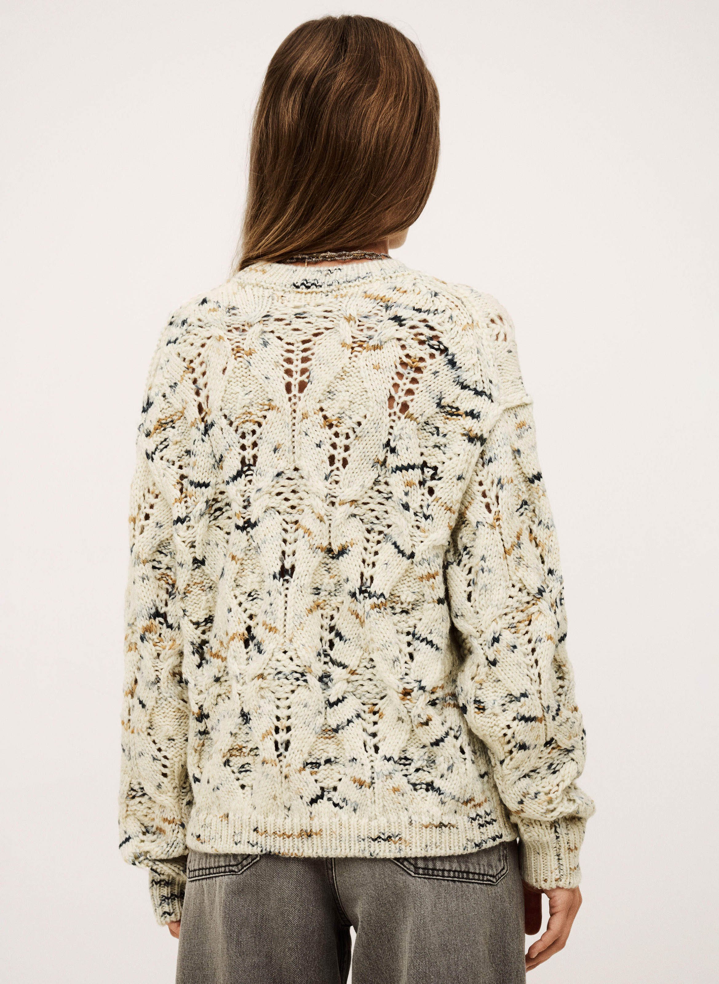 Pull col rond en laine Rave BA&SH Multicolore