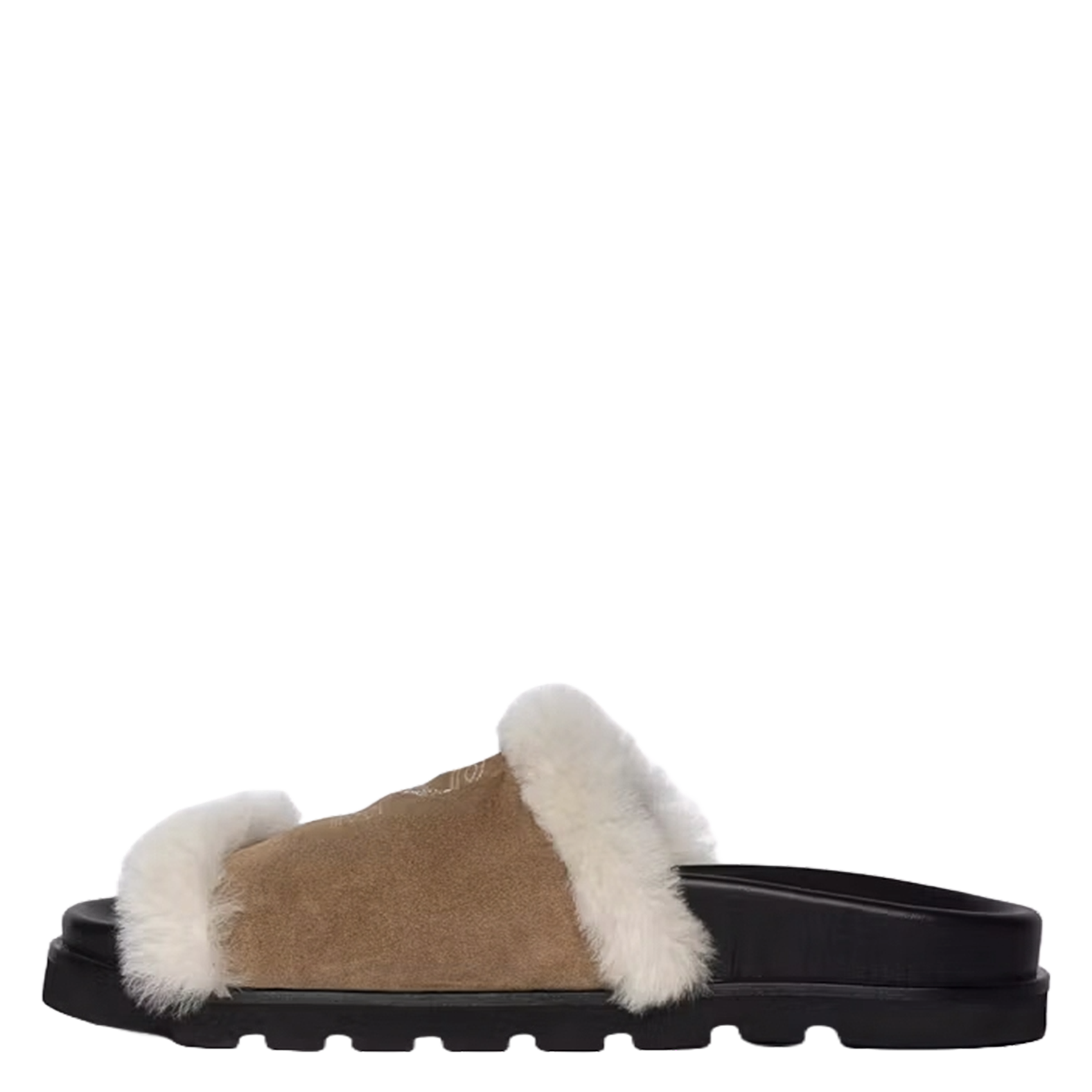 Mules en cuir velours teddy ZADIG&VOLTAIRE Marron