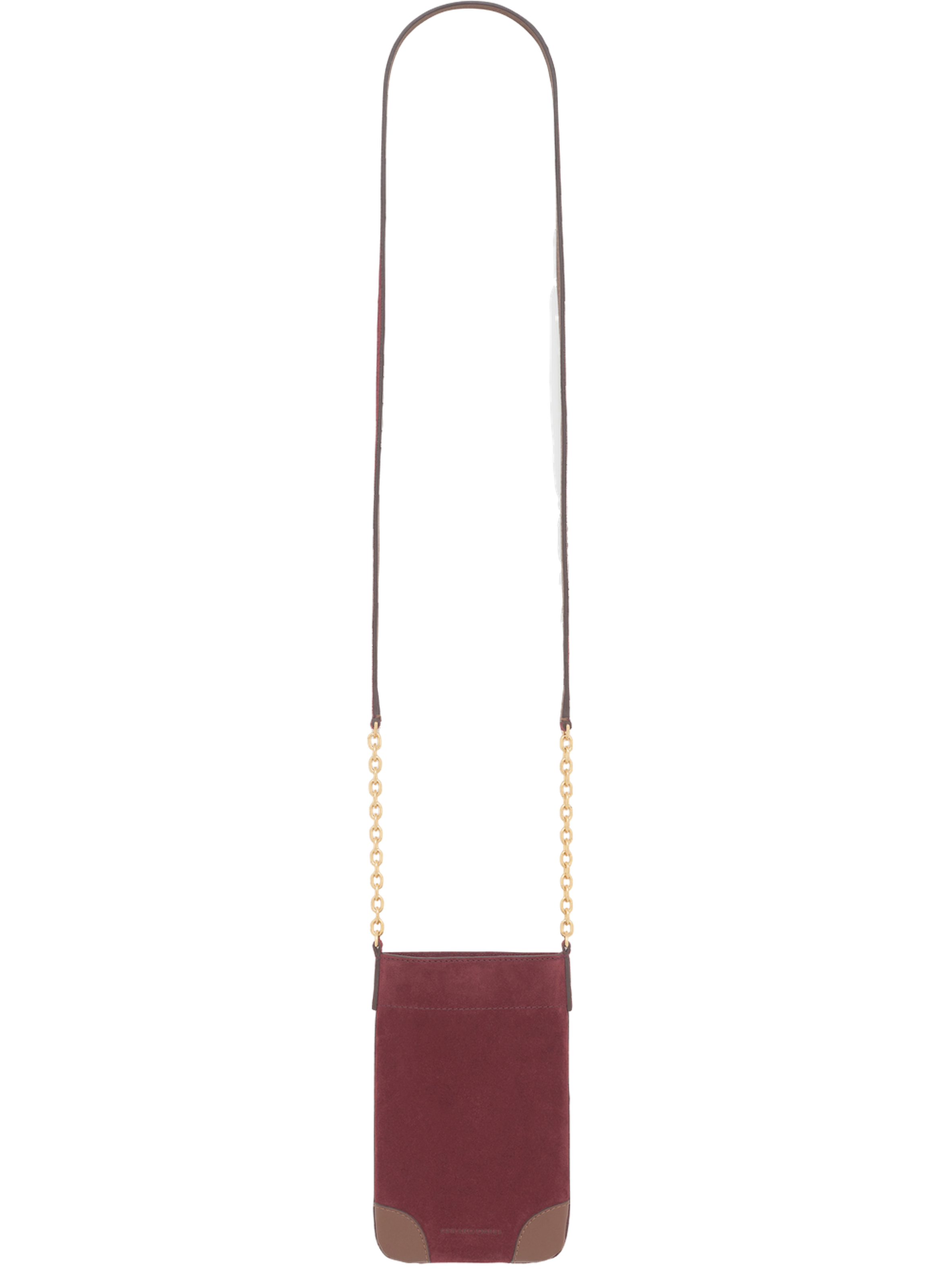 Porte téléphone en cuir velours - le charlotte phone GERARD DAREL Rouge