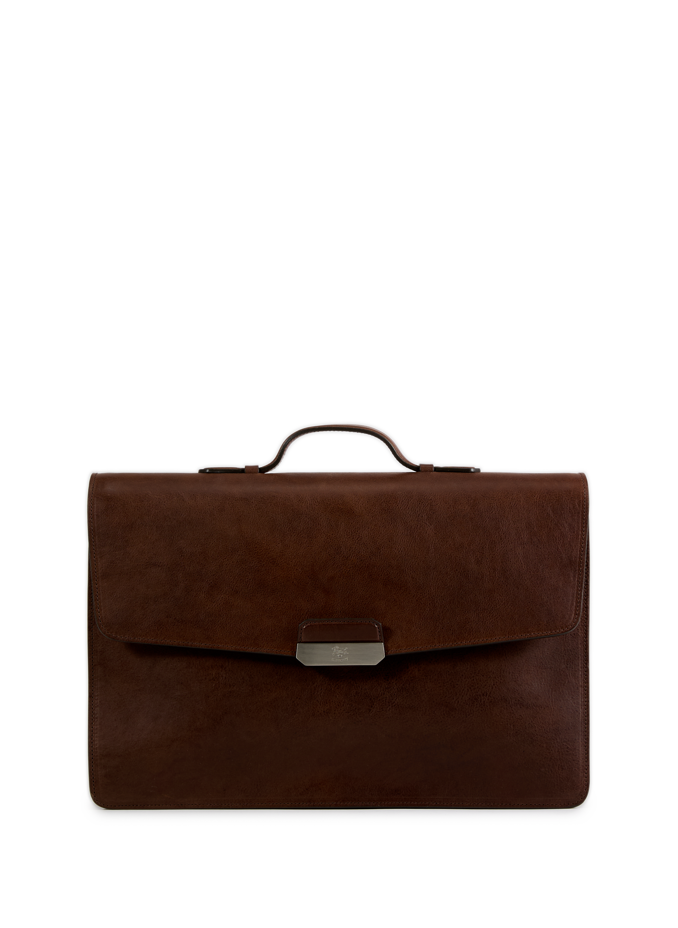 IL BISONTE Porte-document en cuir Marron