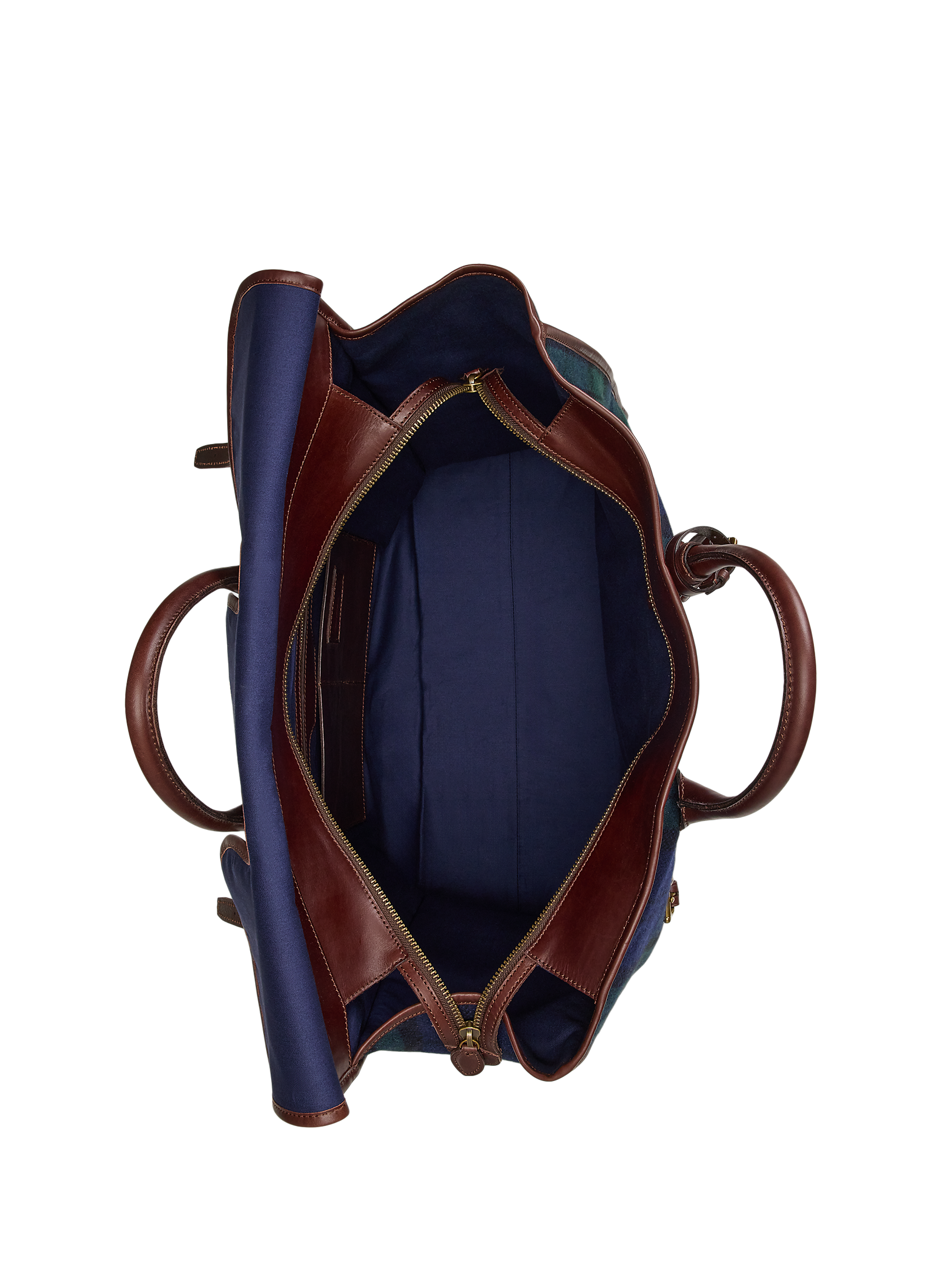 Sac week-end en tweed écossais POLO RALPH LAUREN Bleu