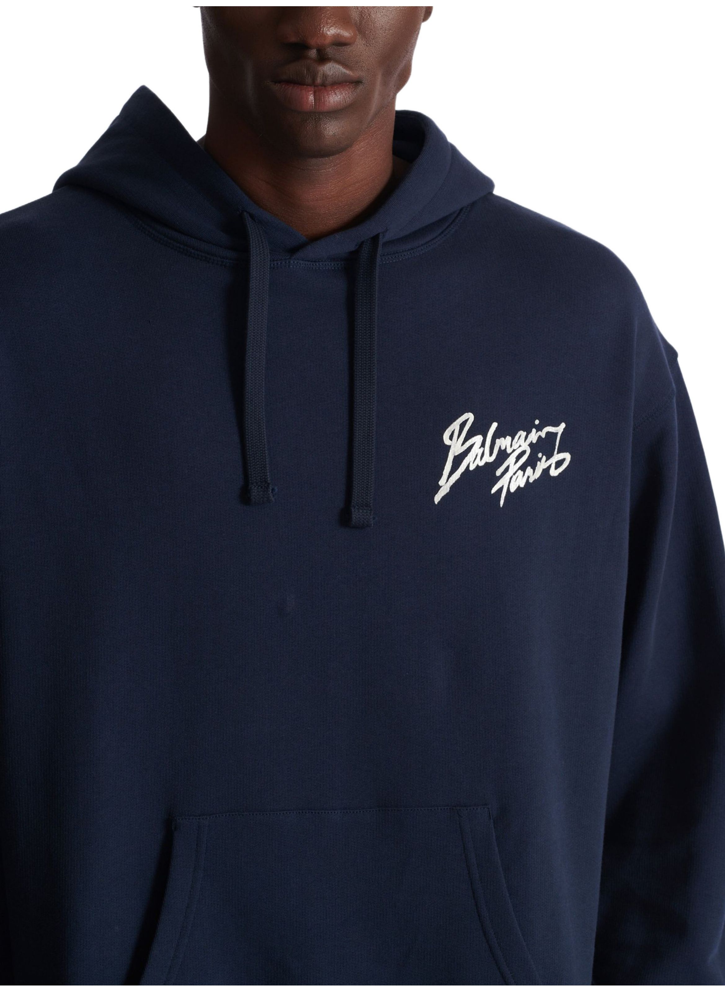 Hoodie à imprimé BALMAIN Bleu