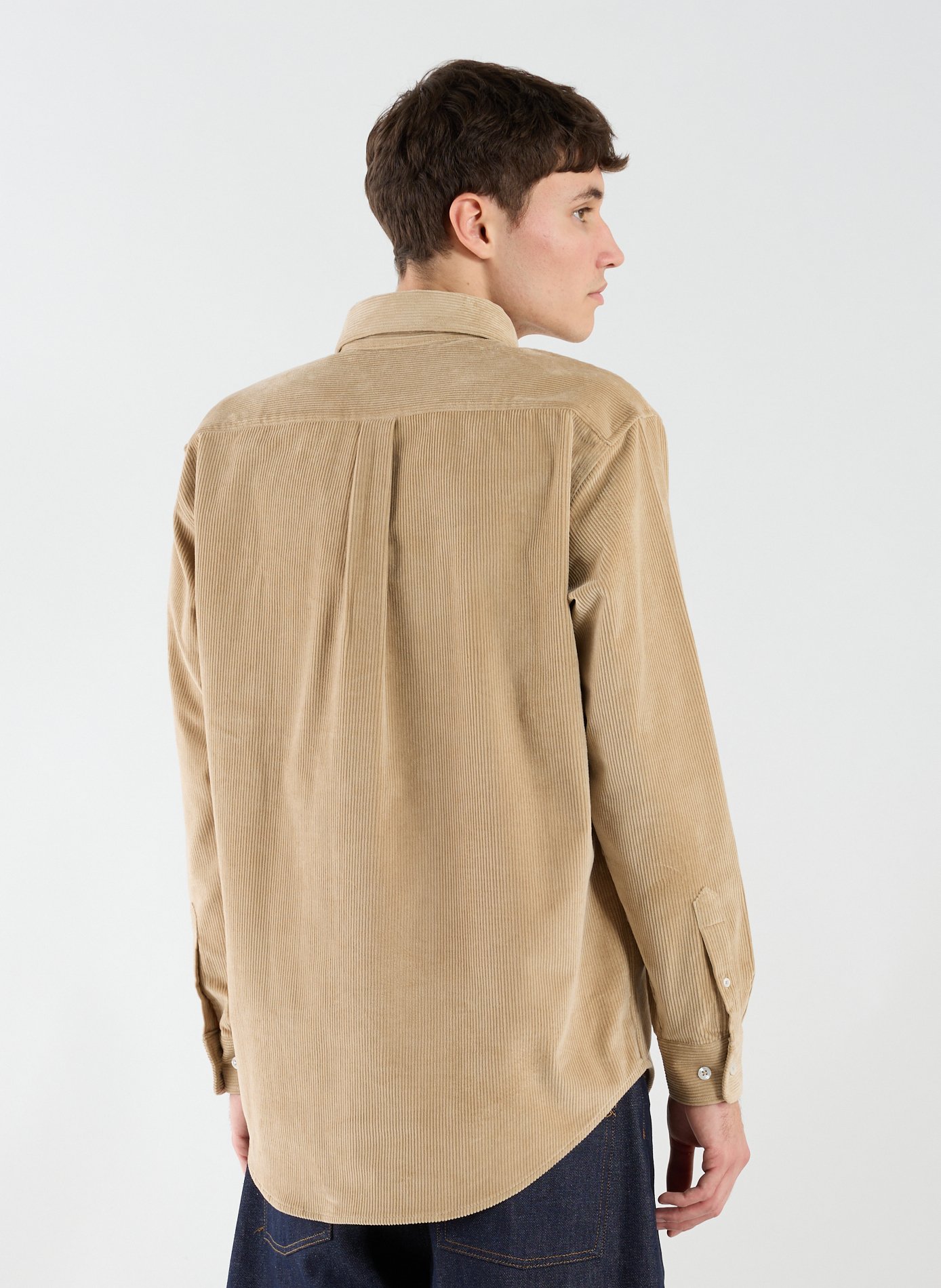Ribbed overshirt DROLE DE MONSIEUR Beige