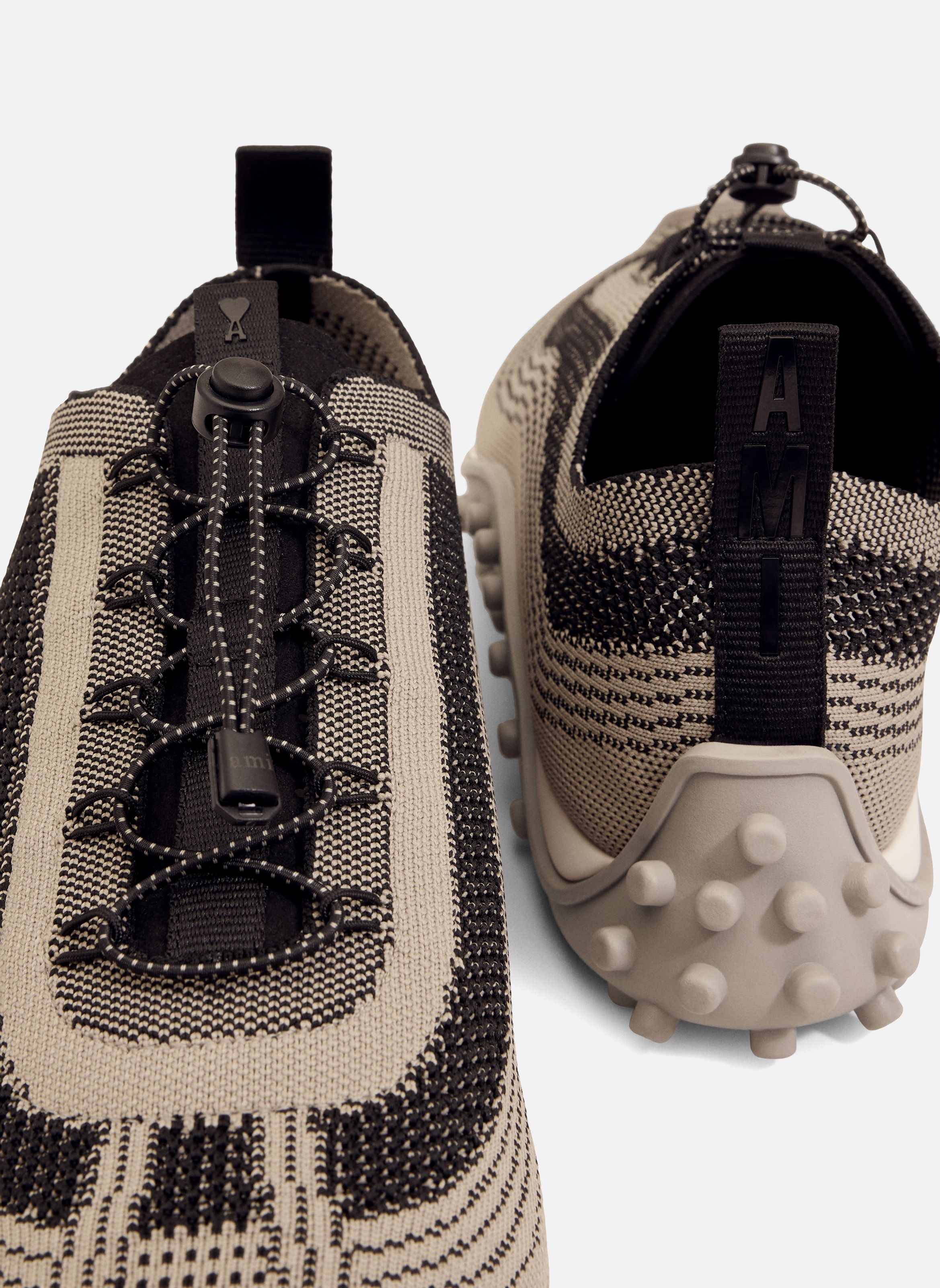 Sneakers mirage unisexes en maille AMI PARIS Beige