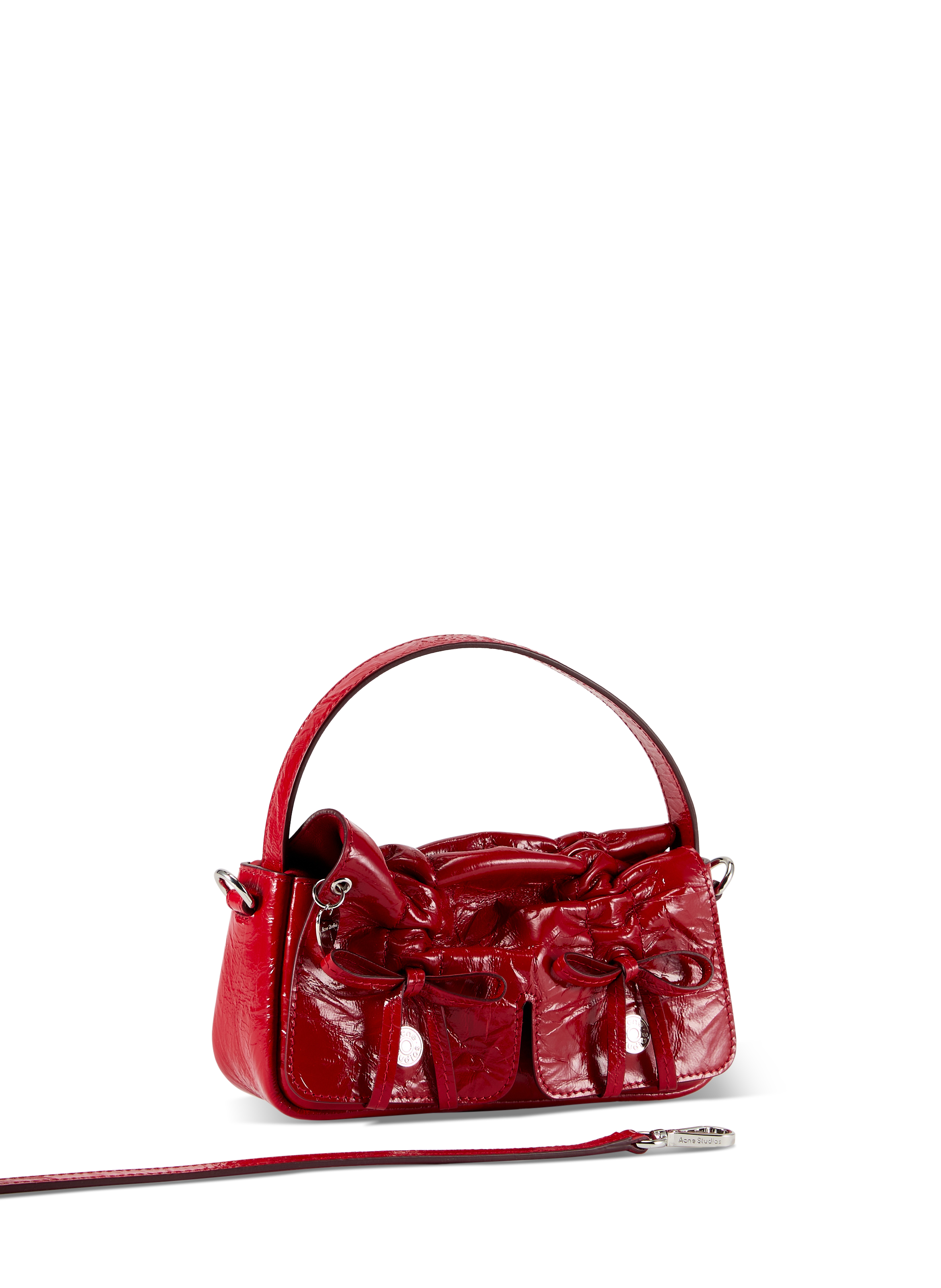 Sac verni en cuir ACNE STUDIOS Rouge