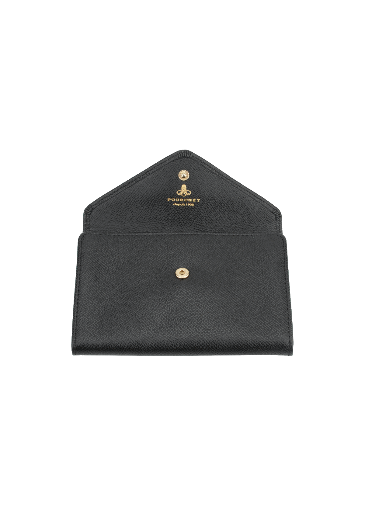 Cassetta cuir | sac porté épaule en cuir de vachette POURCHET Noir