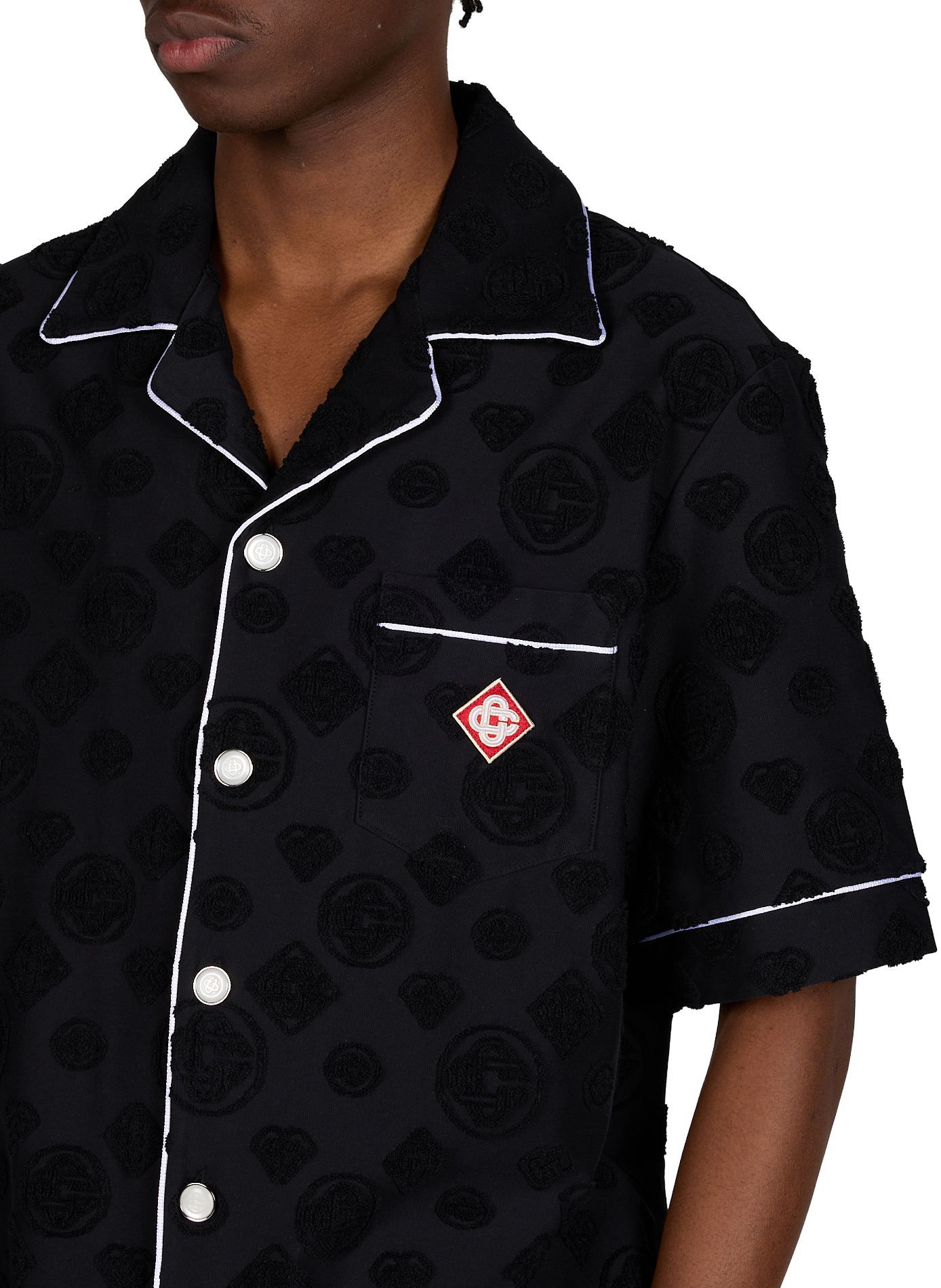 Monogrammed straight shirt CASABLANCA PARIS Black