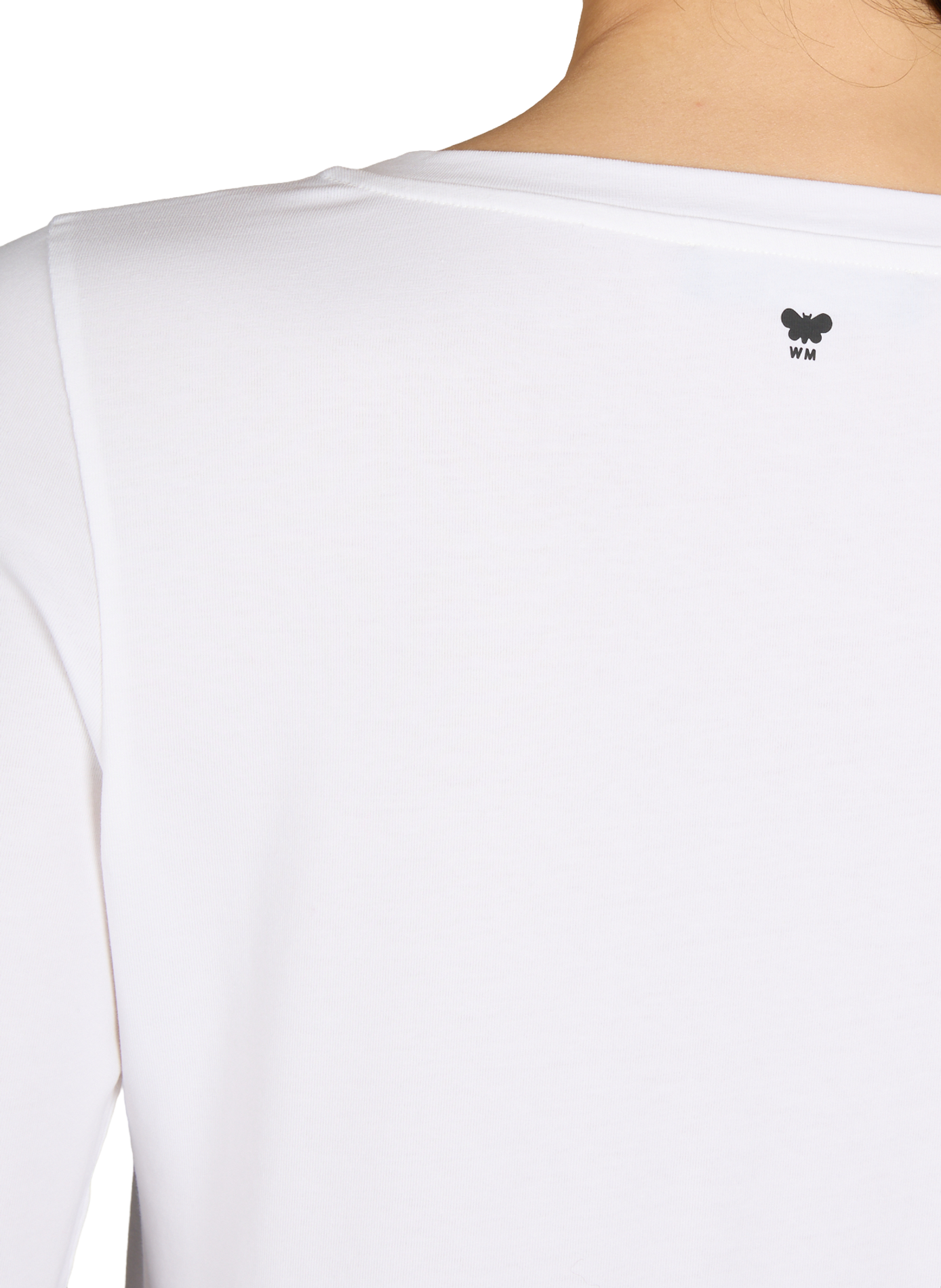 3/4 sleeve cotton T-shirt WEEK END White