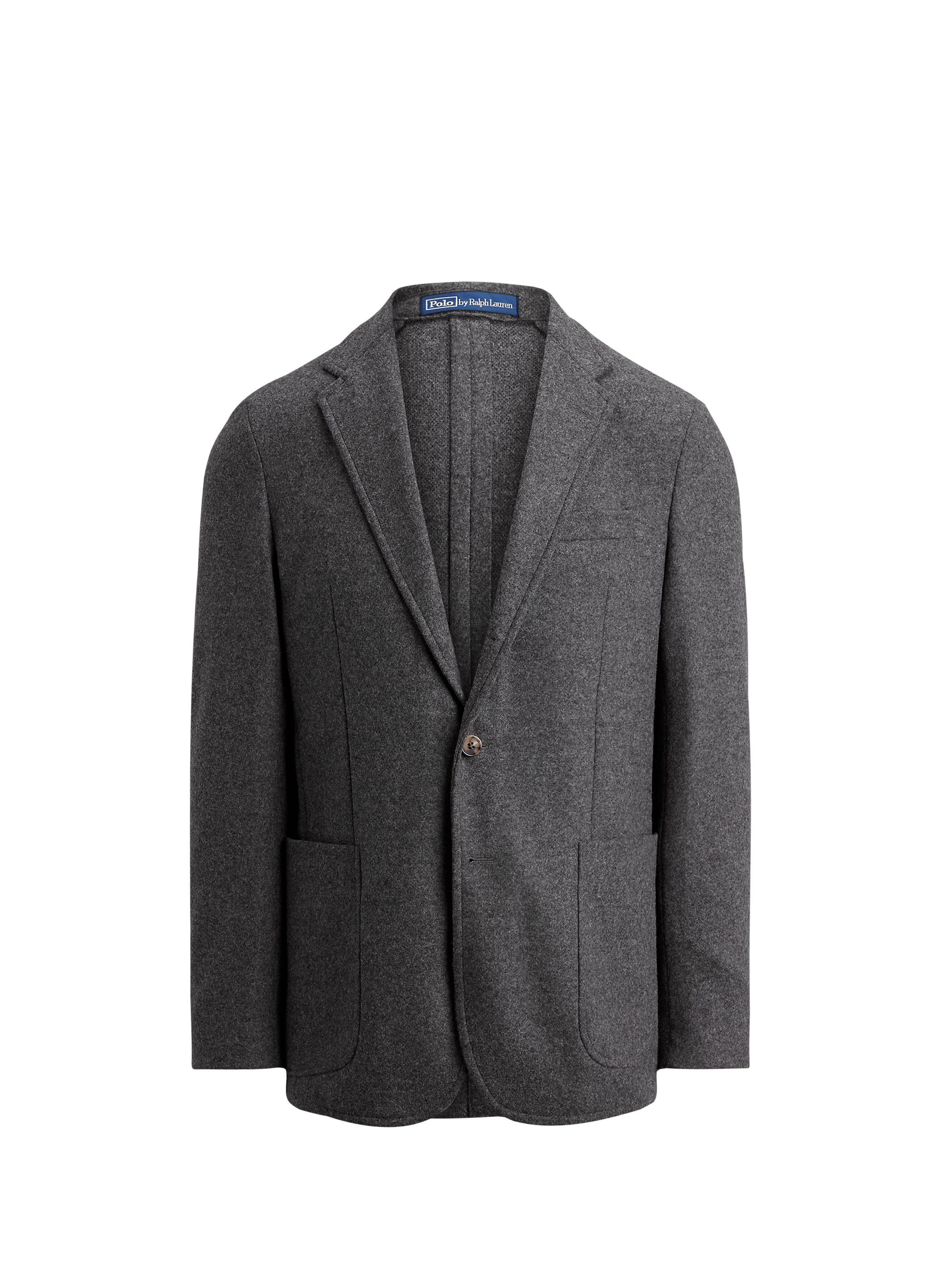 Straight blazer in wool and cotton blend POLO RALPH LAUREN Grey