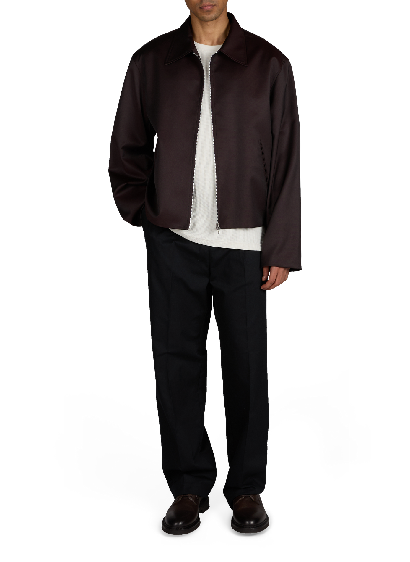 Satin jacket with classic collar OUR LEGACY Brown