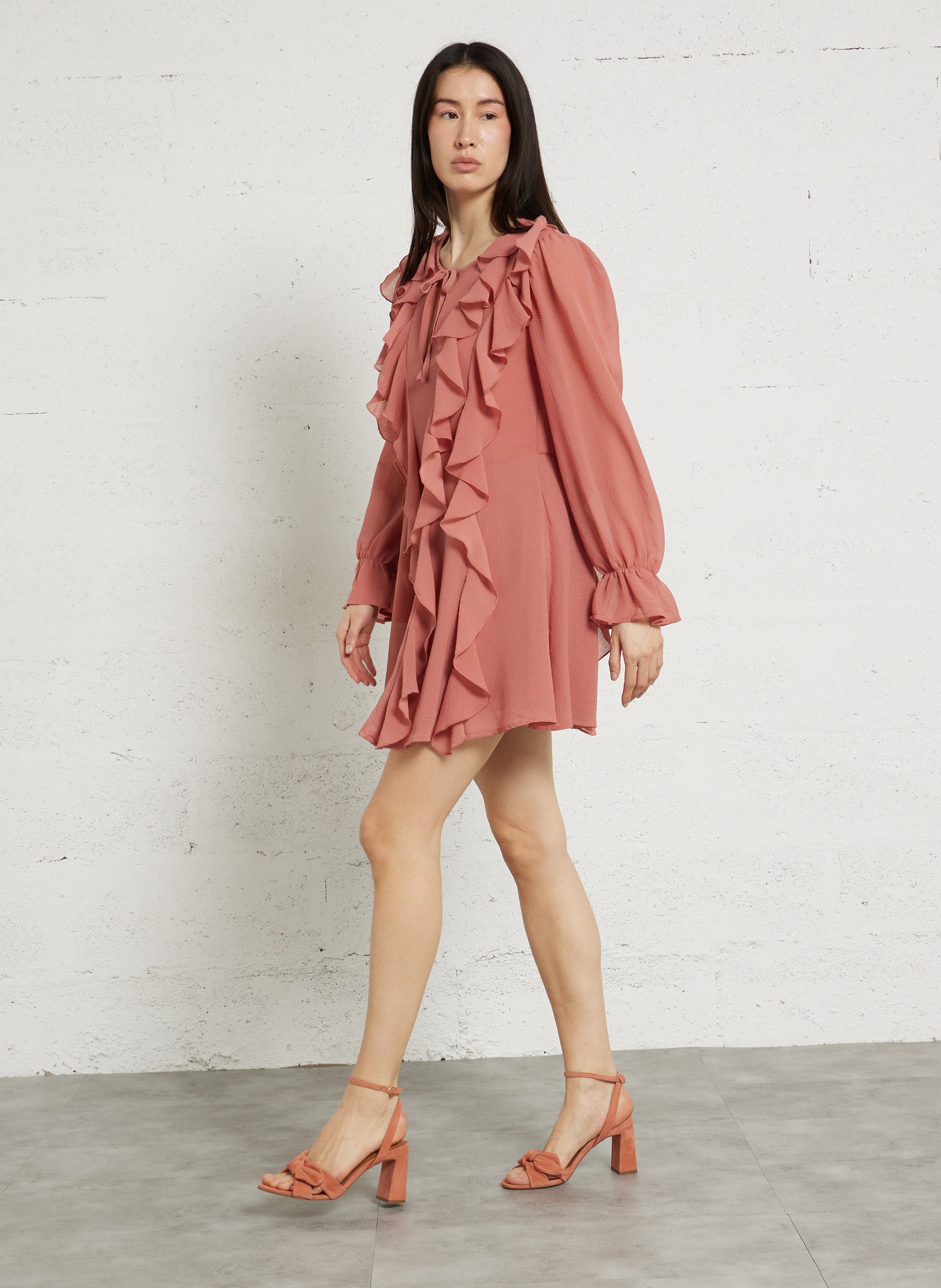 Sandales à talons en cuir sweet MAISON 123 Rose