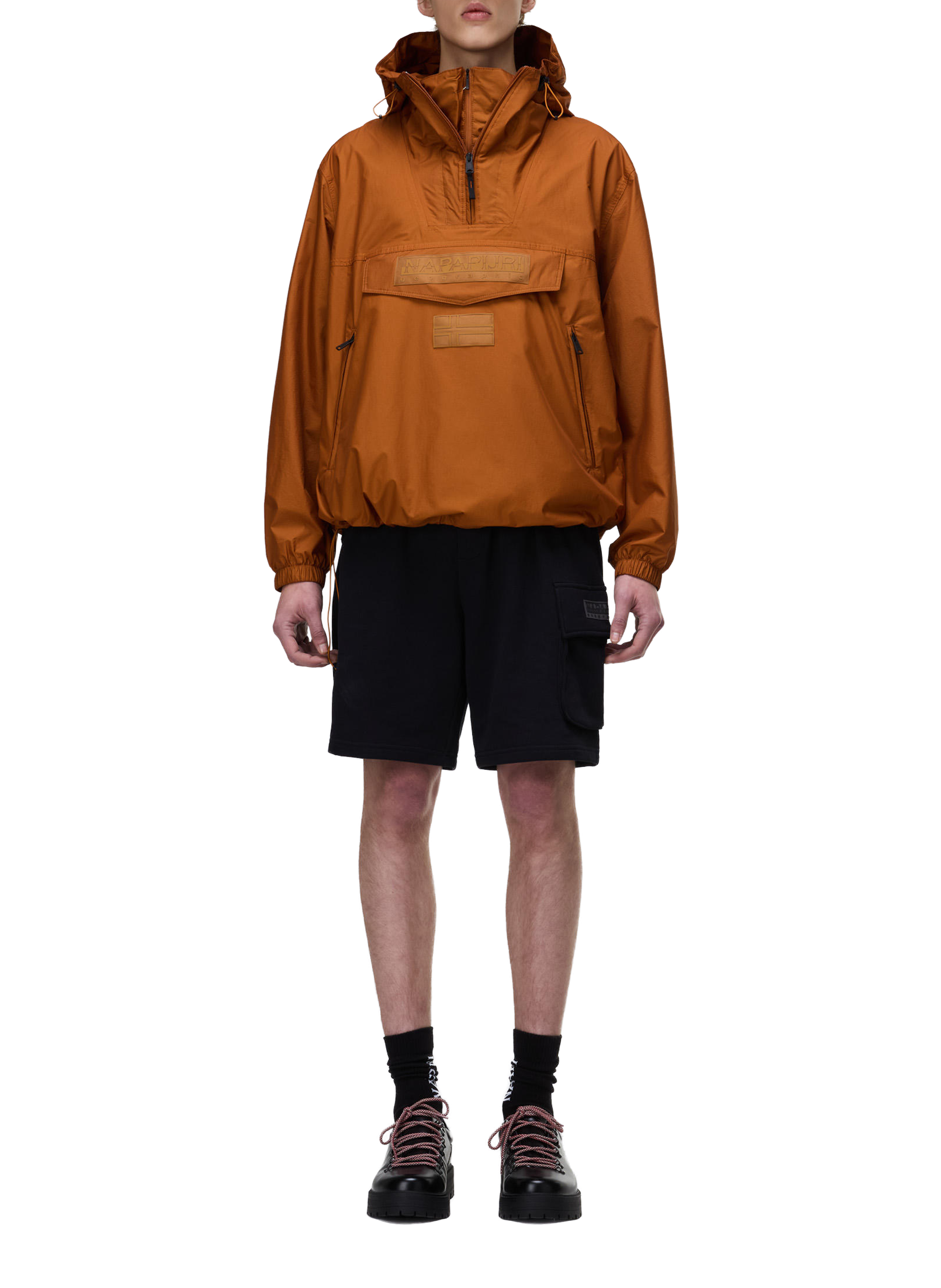 Short droit N-Box logo en coton NAPAPIJRI Noir