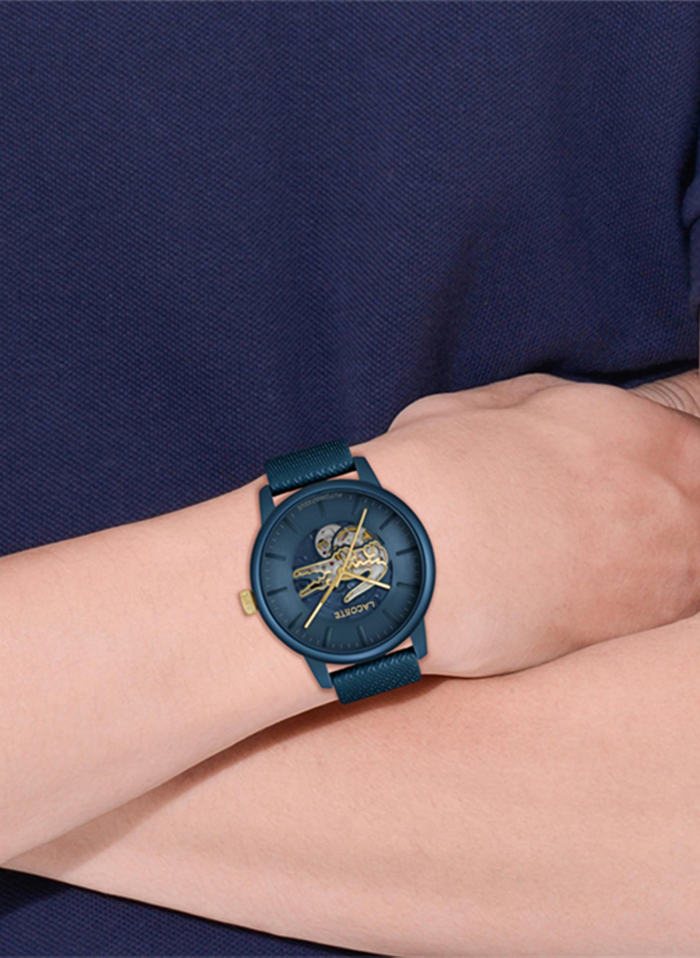 Montre automatique Lacoste.12.12 en cuir LACOSTE MONTRES Bleu