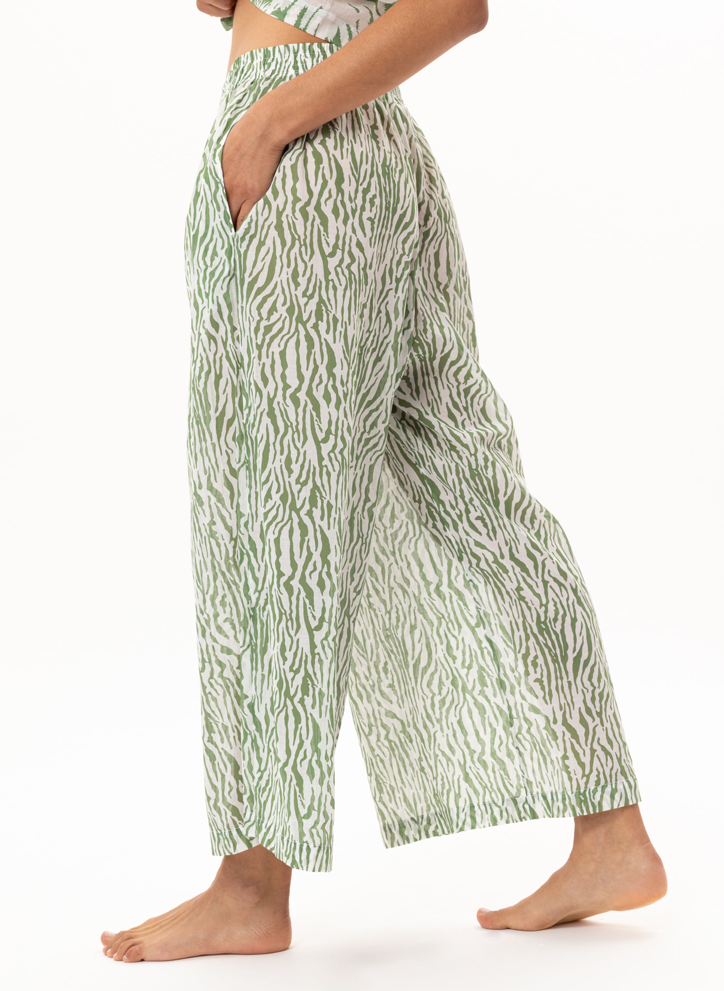 Pantalon en voile de coton bronzette 280 LE CHAT Multicolore