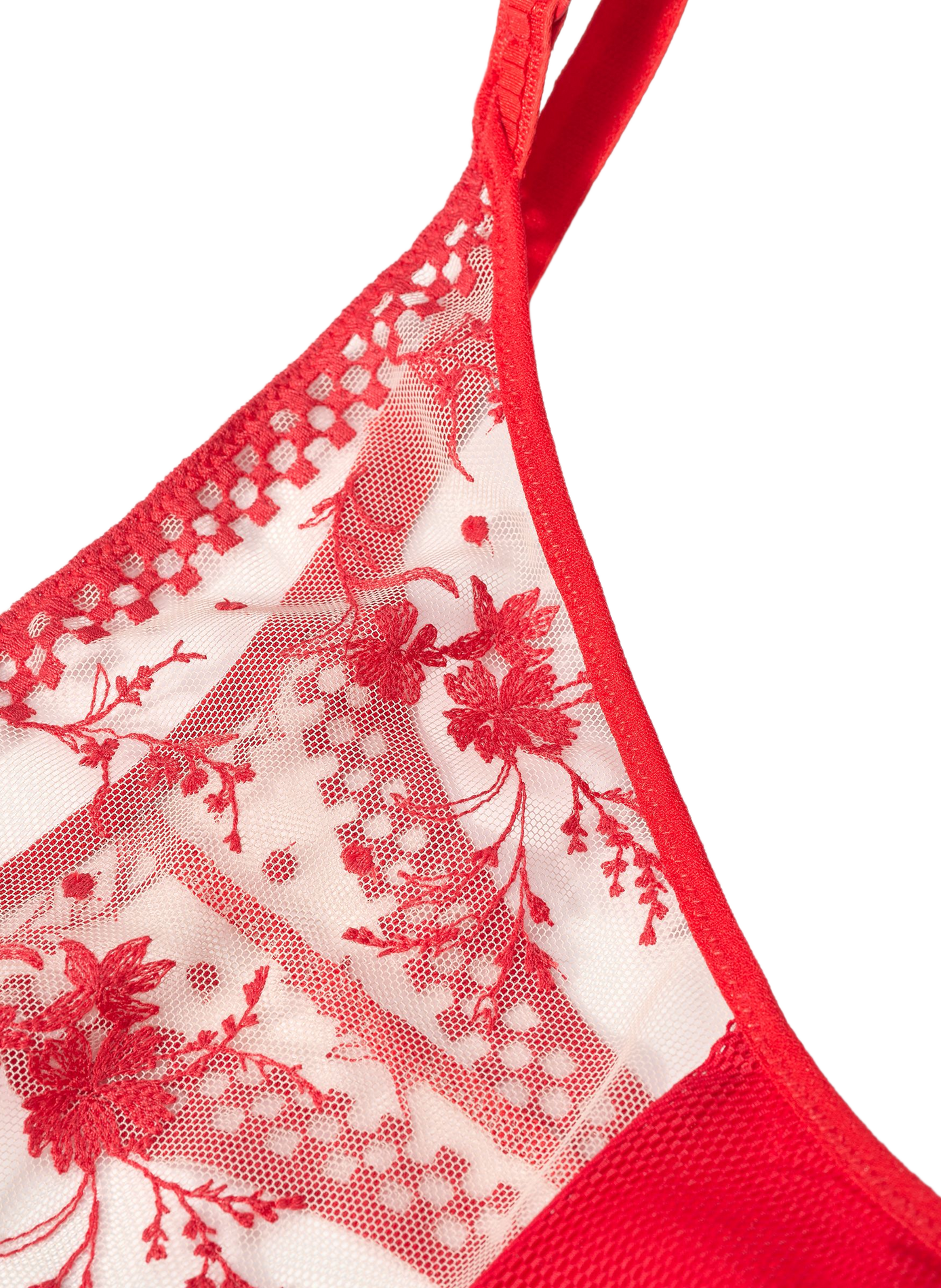 Encaje floral PASSIONATA Rojo