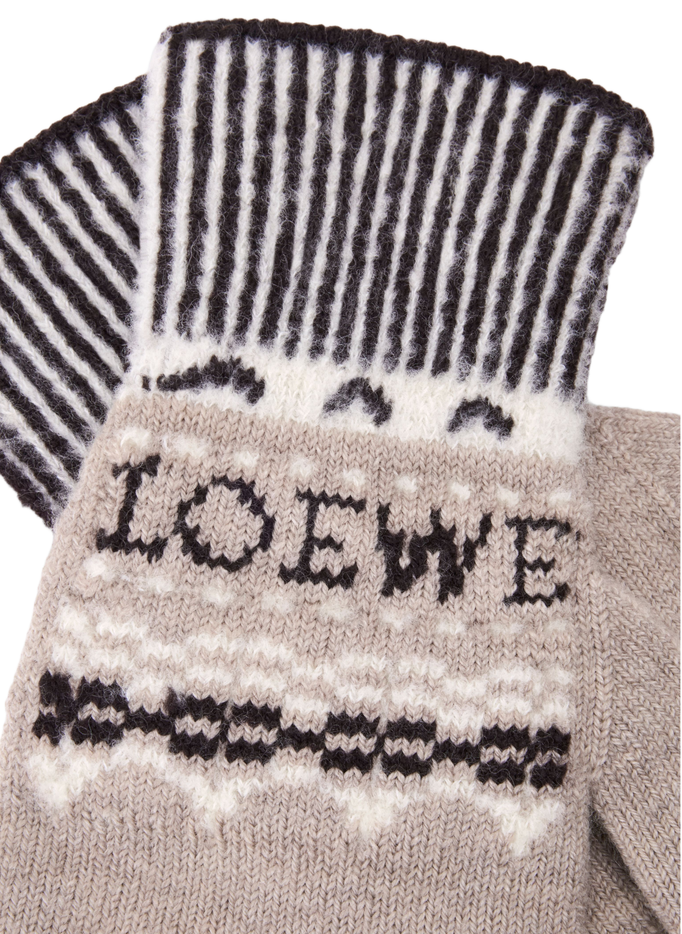 LOEWE x Louis Wain - Gants en laine mélangée LOEWE Beige