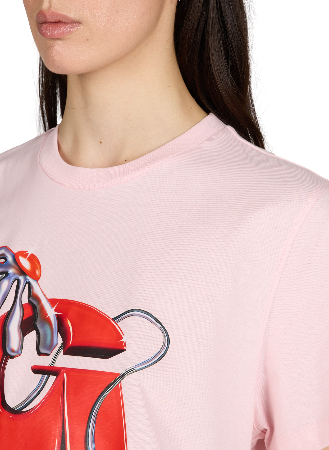 Printed Leolina Pop t-shirt in cotton GERTRUDE ET GASTON Pink