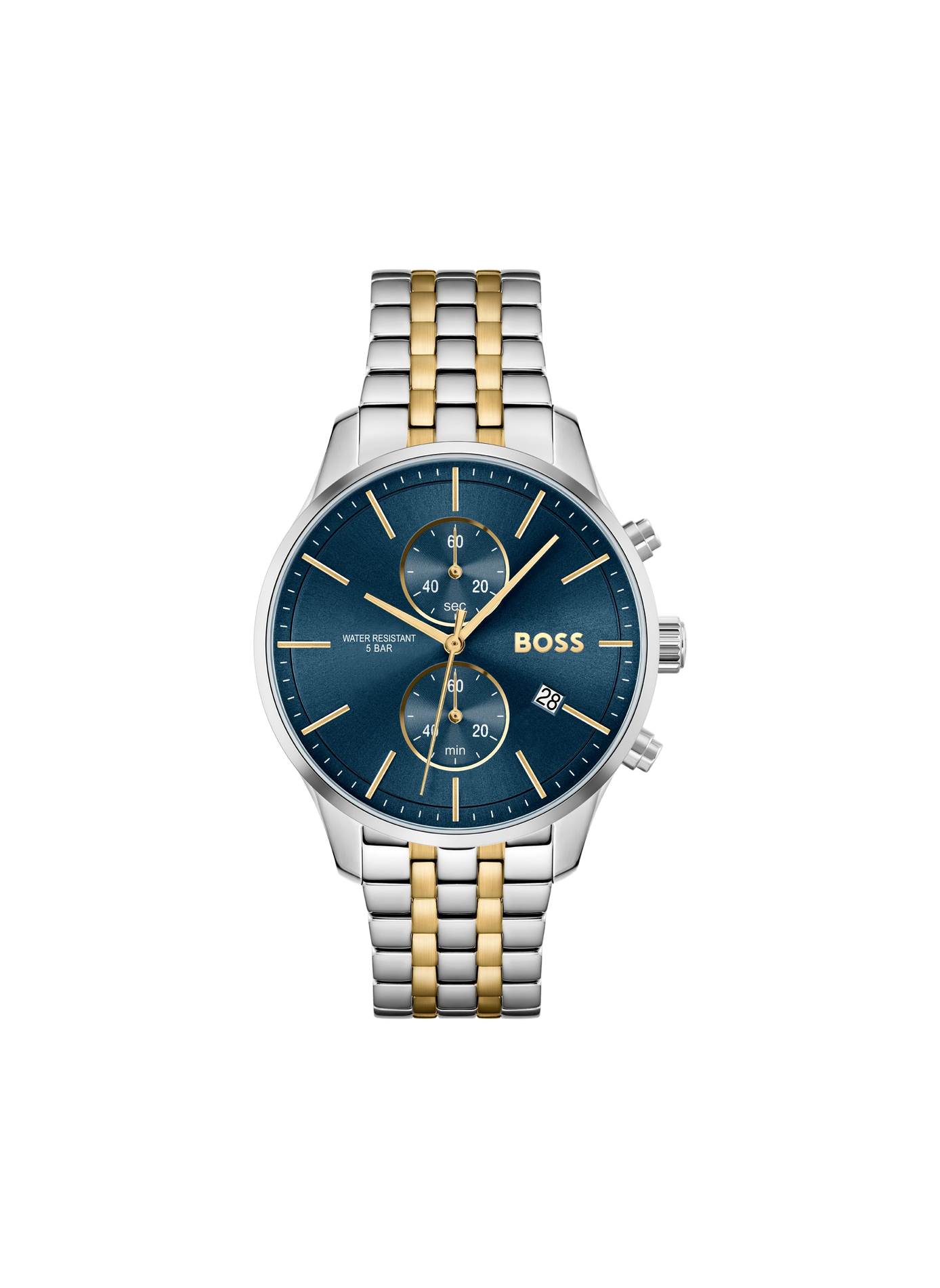 Quarz-Armbanduhr aus Edelstahl BOSS MONTRES Blau