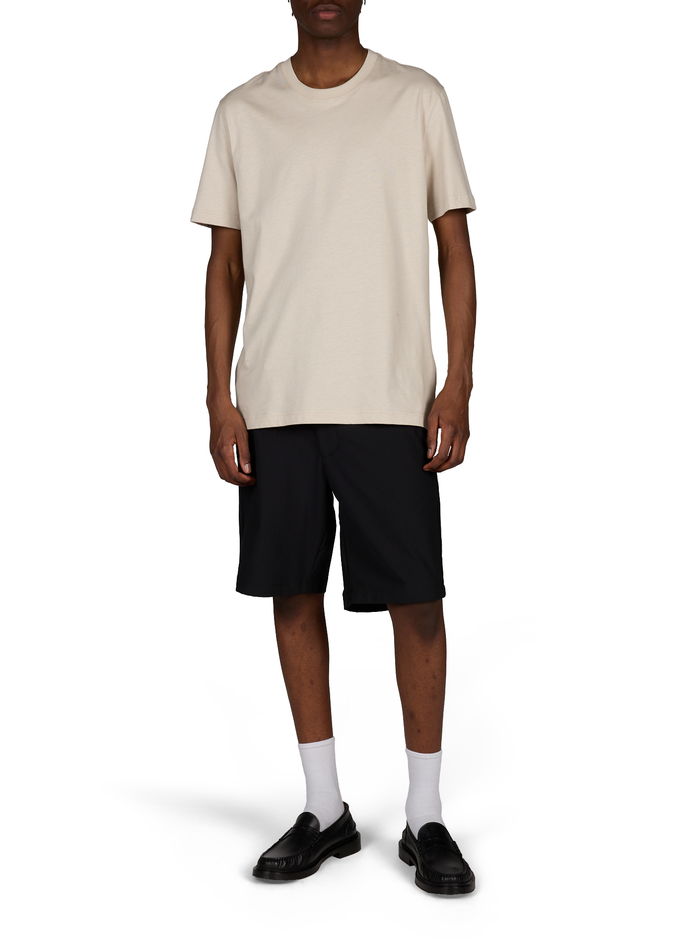 Tee-shirt droit uni ETON Beige