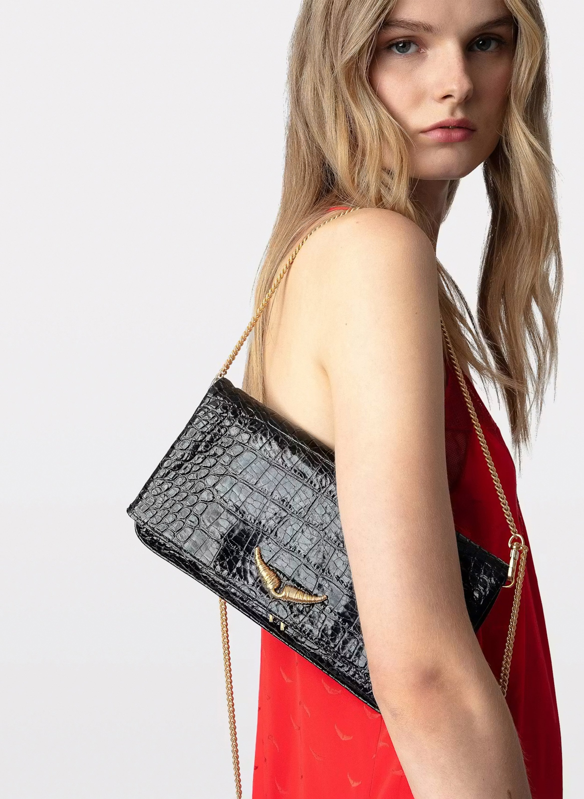 Pochette de soirée en cuir rock eternal | Noir ZADIG&VOLTAIRE Femme