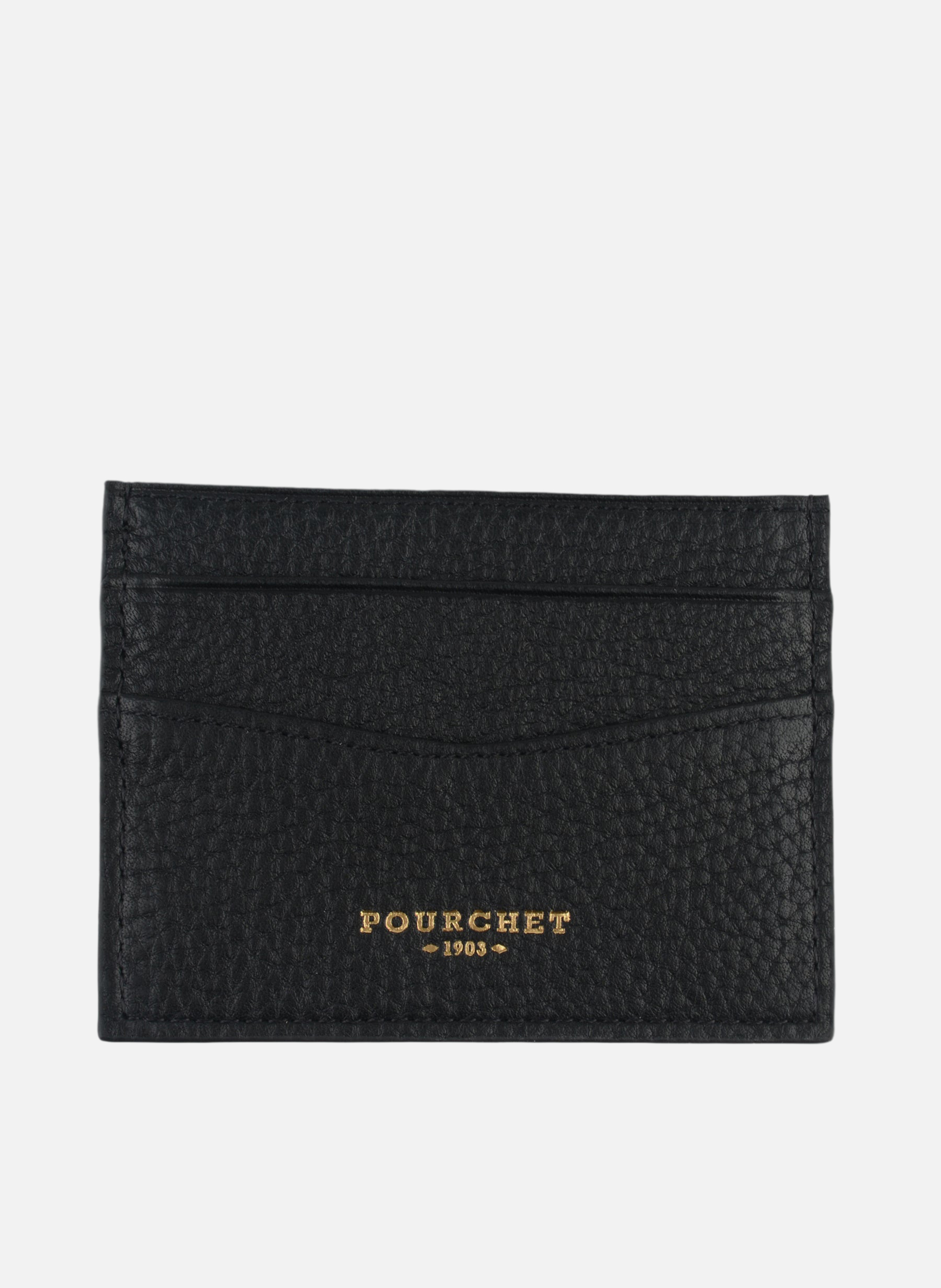 Club | porte-cartes en cuir de vachette  Noir