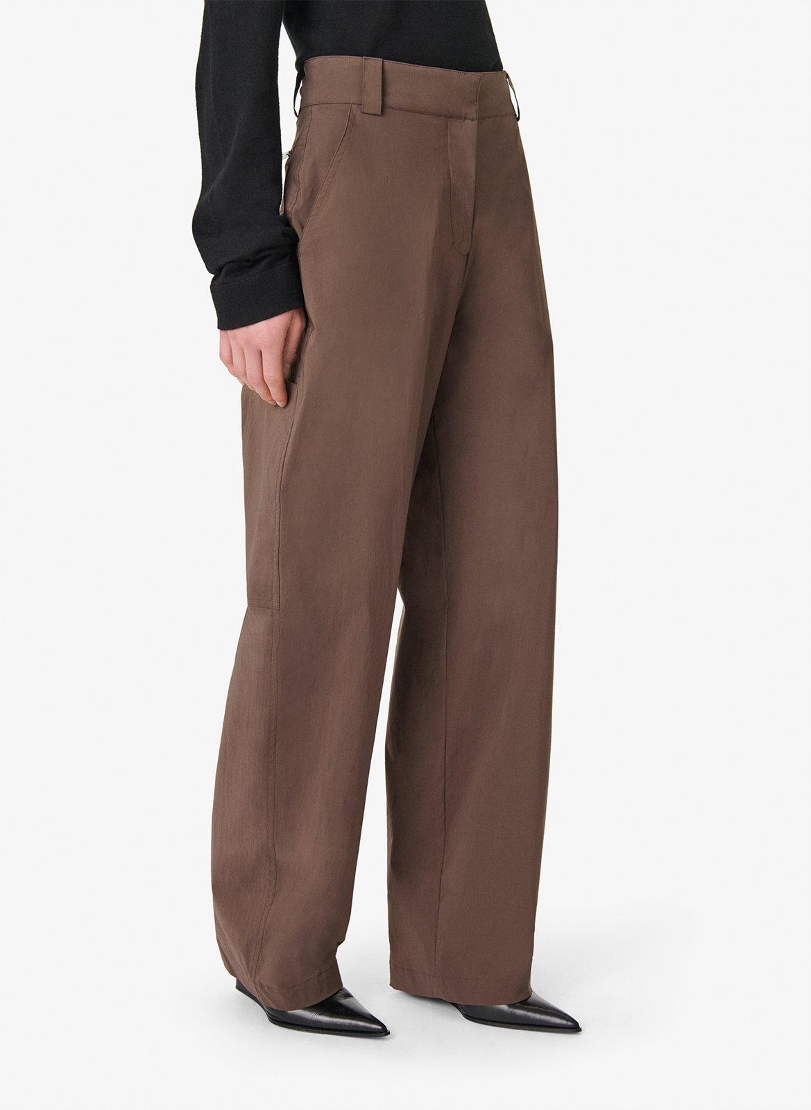 Wijde broek Ellena IRO Bruin