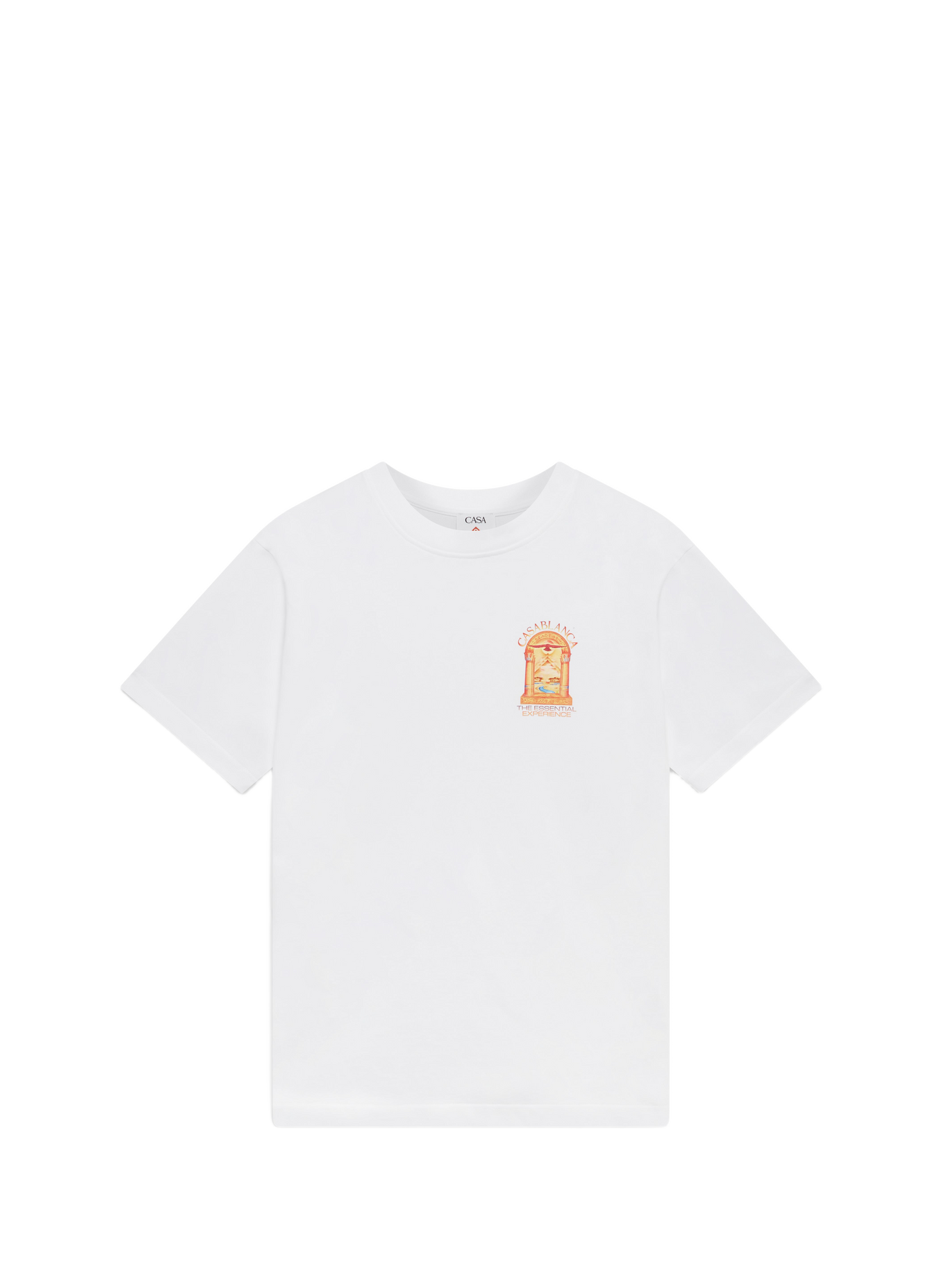 Gerader Baumwoll-T-Shirt CASABLANCA PARIS Weiss