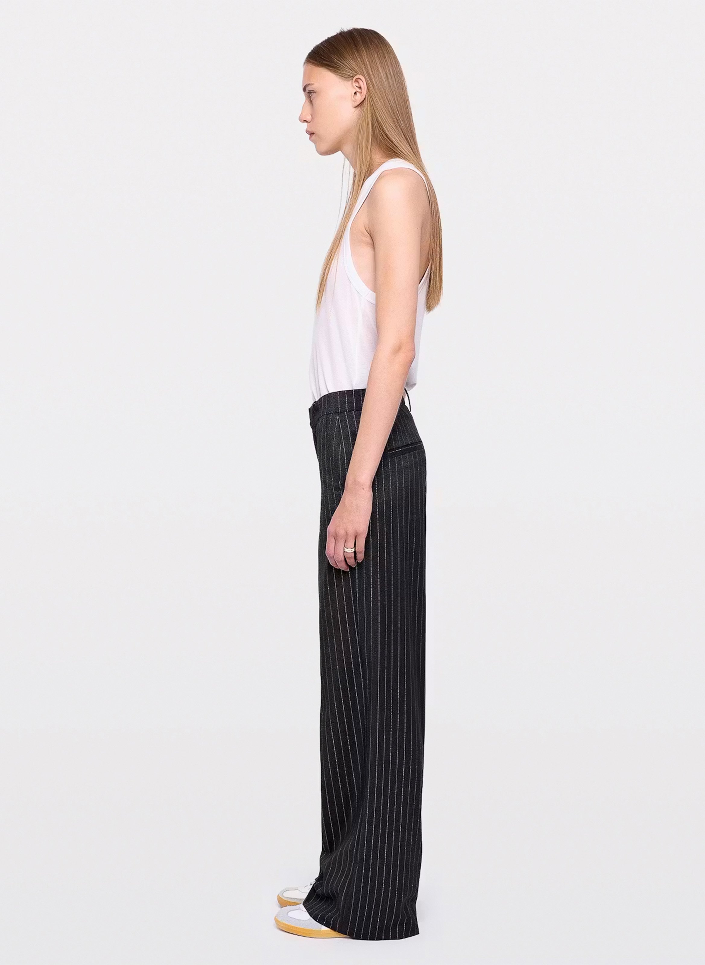 Pantalon droit rayé ZADIG&VOLTAIRE Gris