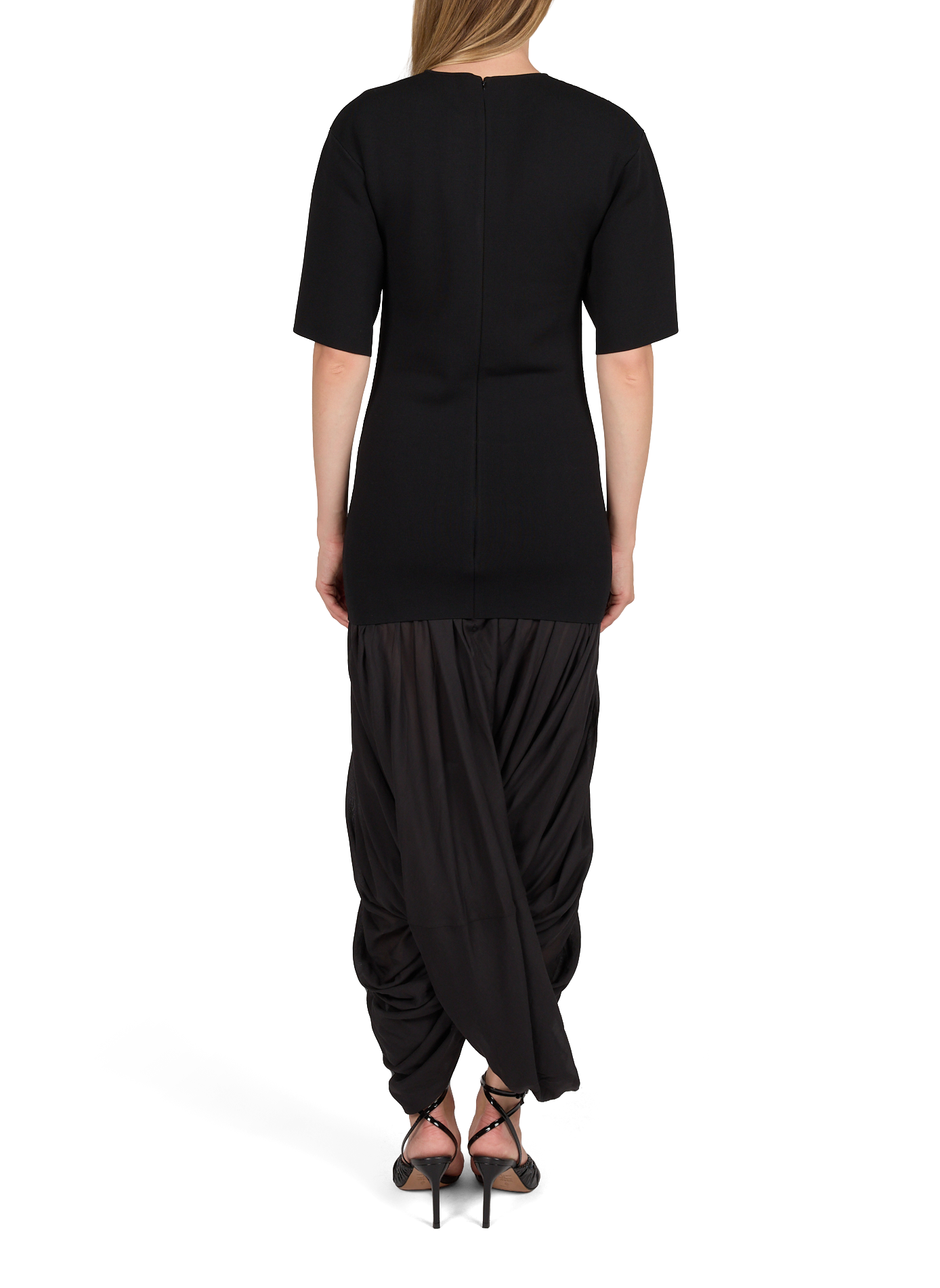 T-Shirt-Kleid Cocoon aus Strick TOTEME Schwarz