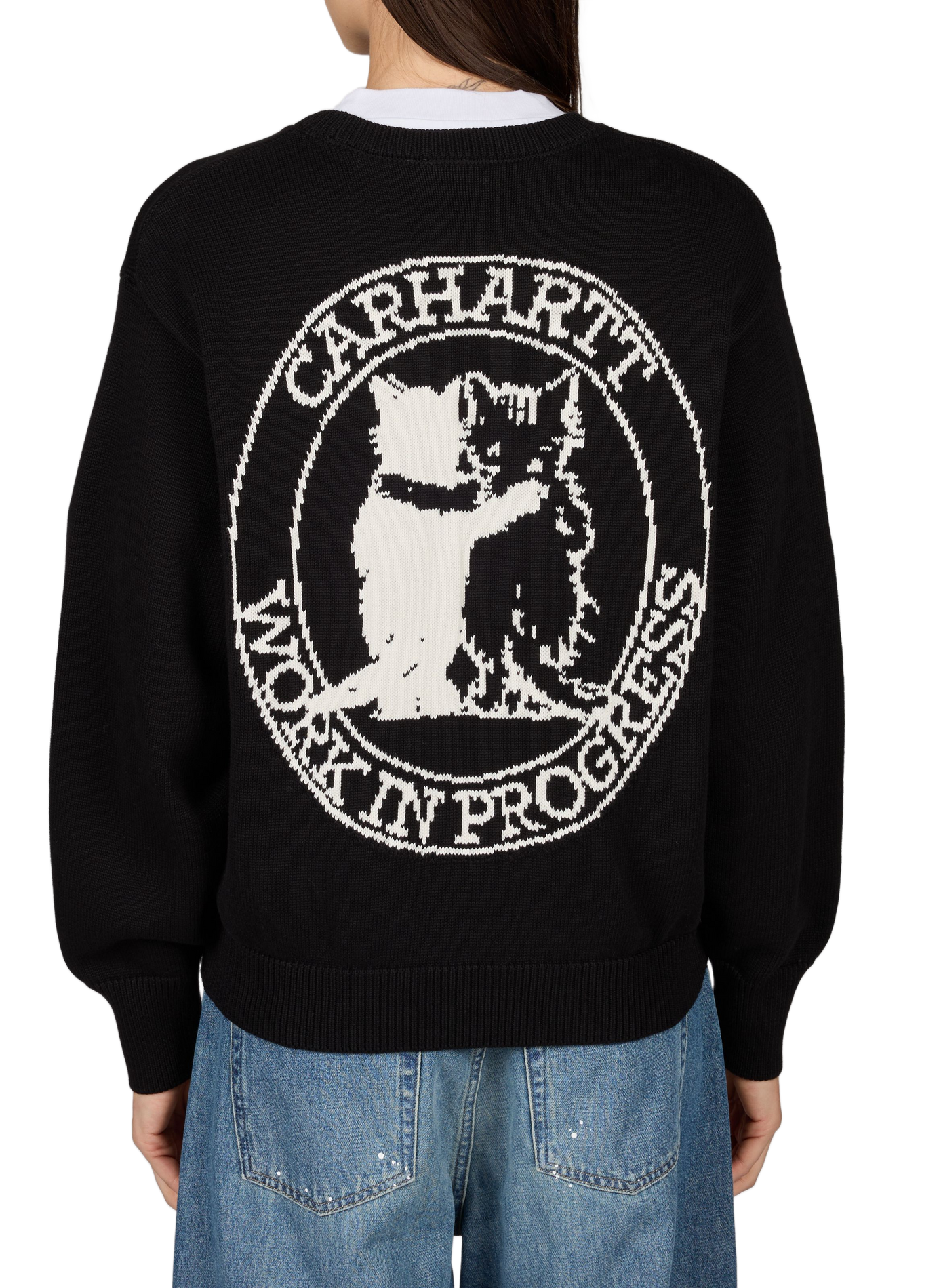 Felpa con stampa Gatti coccolosi in cotone CARHARTT WIP Nero
