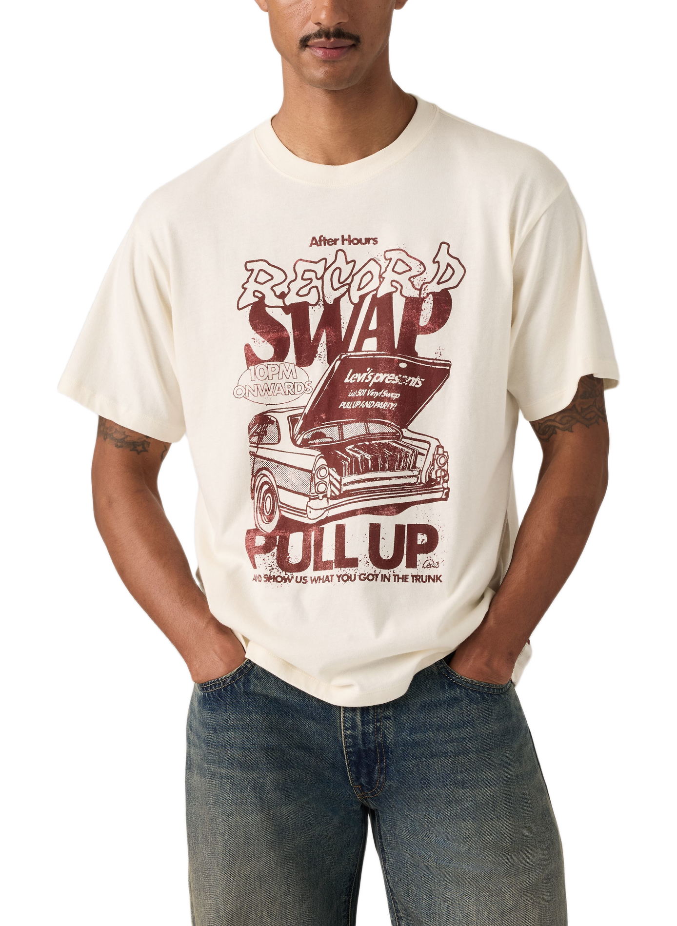Printed T-shirt LEVI'S Beige