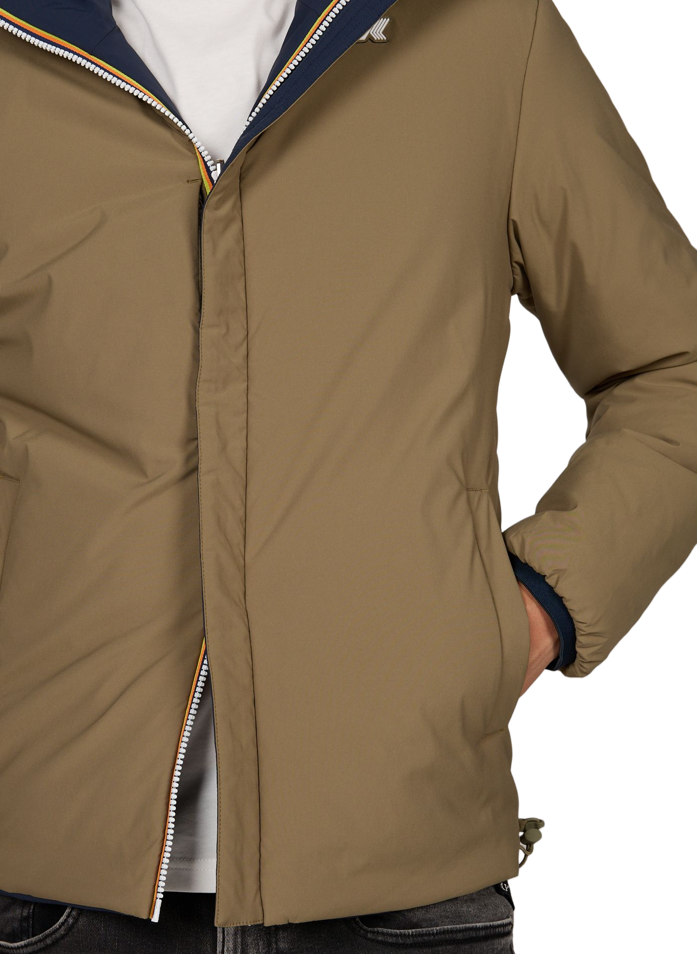Parka with high collar K-WAY Blue