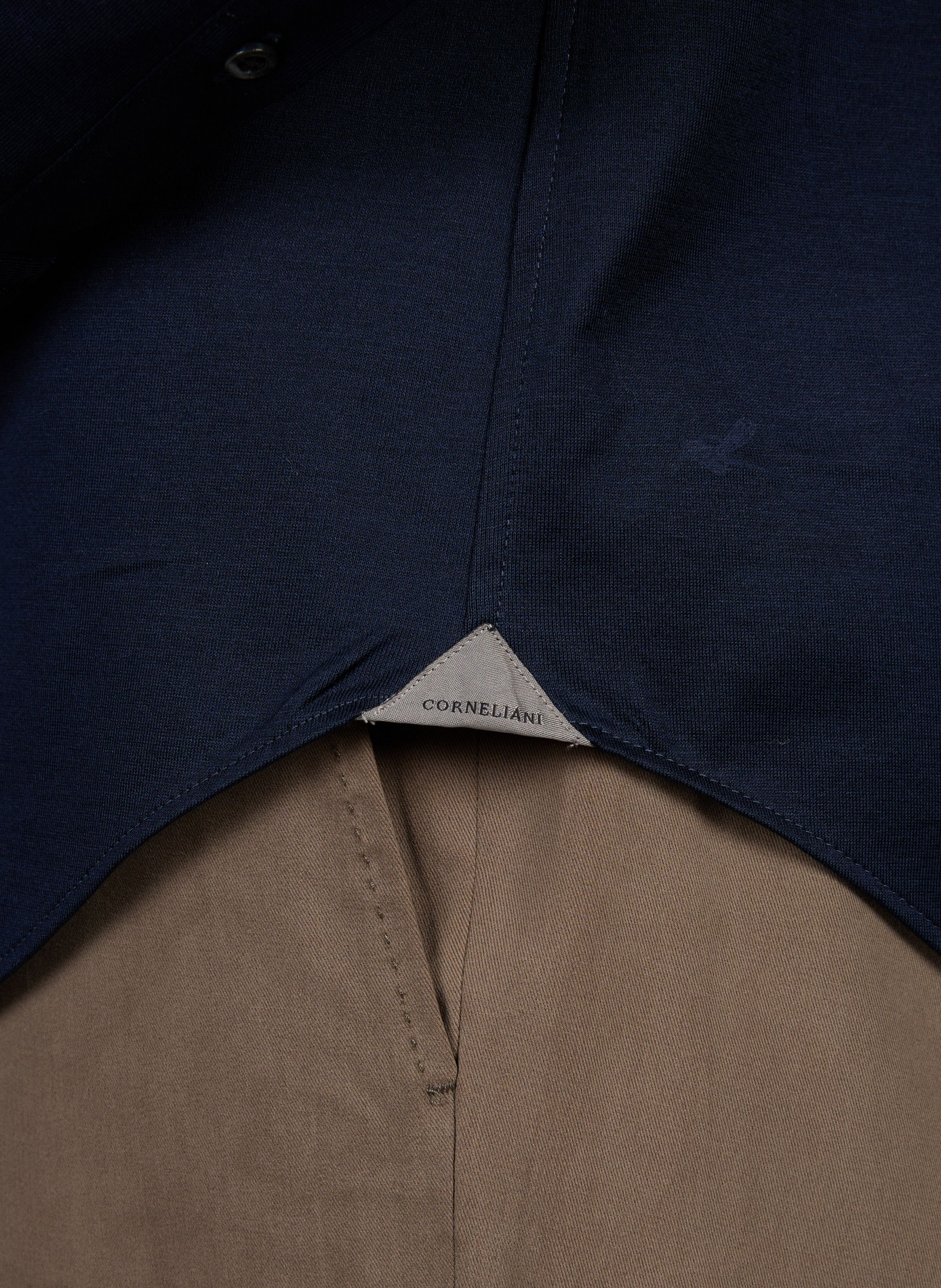 Slim-fit cotton shirt CORNELIANI Blue