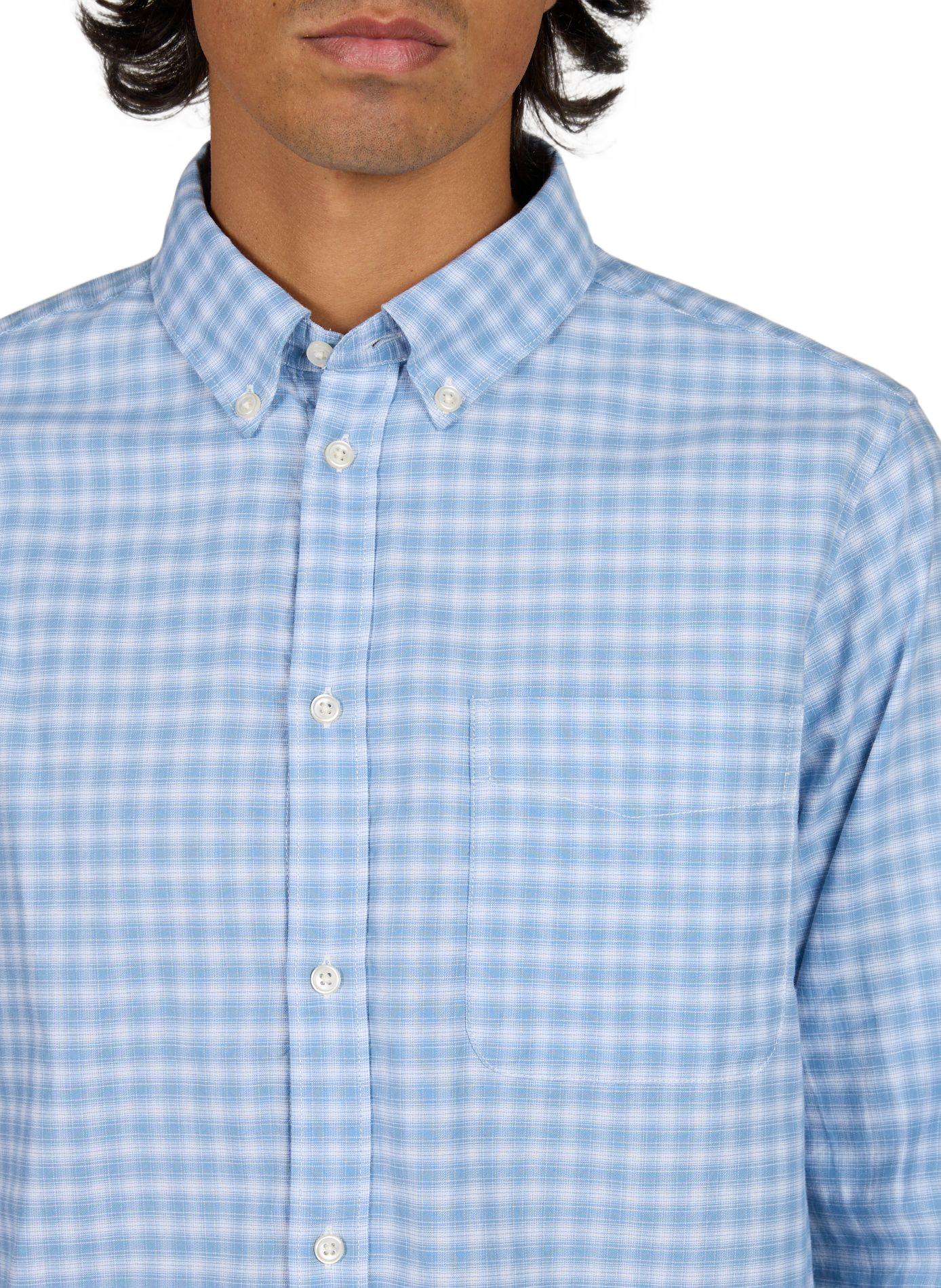 Cotton check shirt  LES DEUX Blue