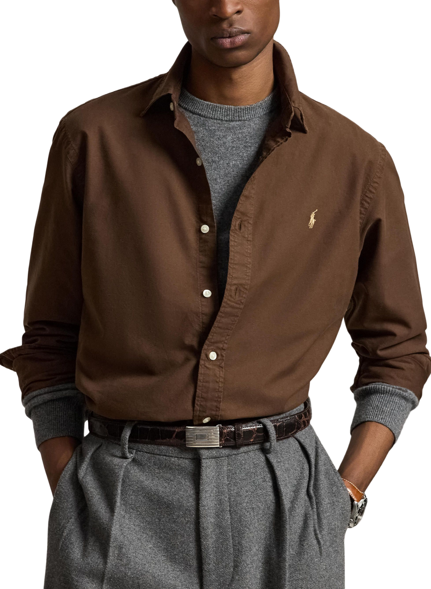 Long-sleeved cotton shirt | Beige POLO RALPH LAUREN Men