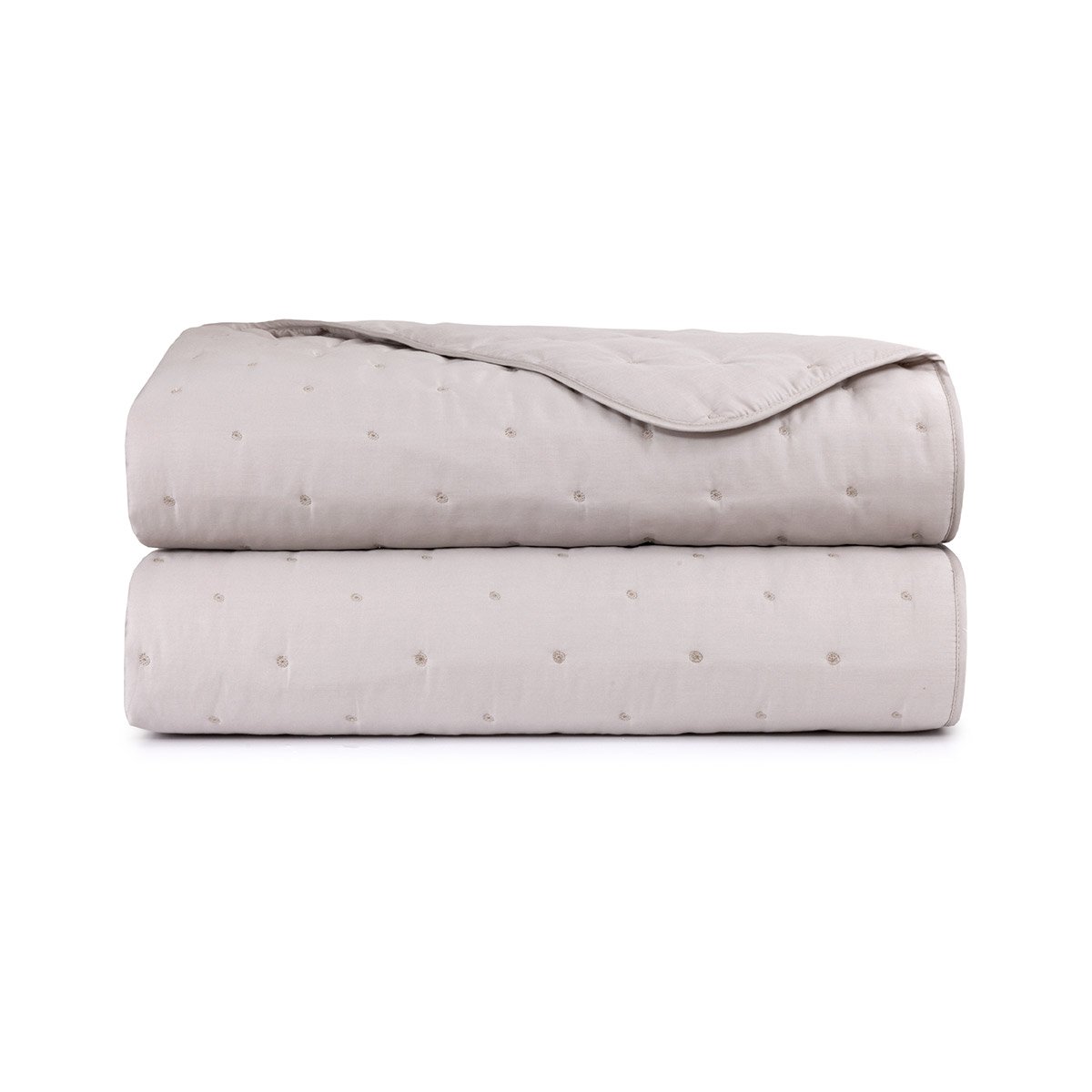Couvre lit en satin, triomphe YVES DELORME Gris