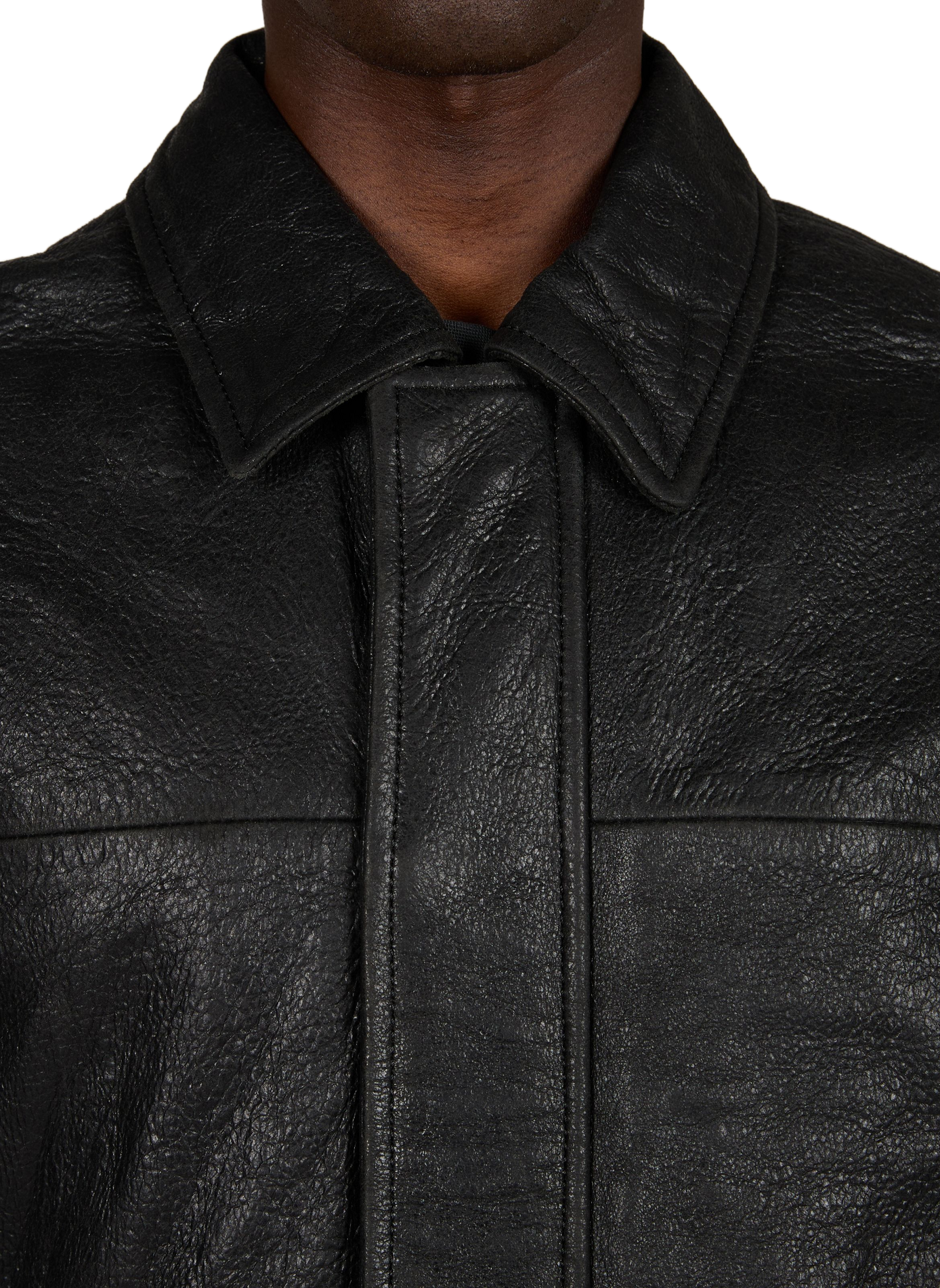 Straight lamb leather jacket MINIMUM Black