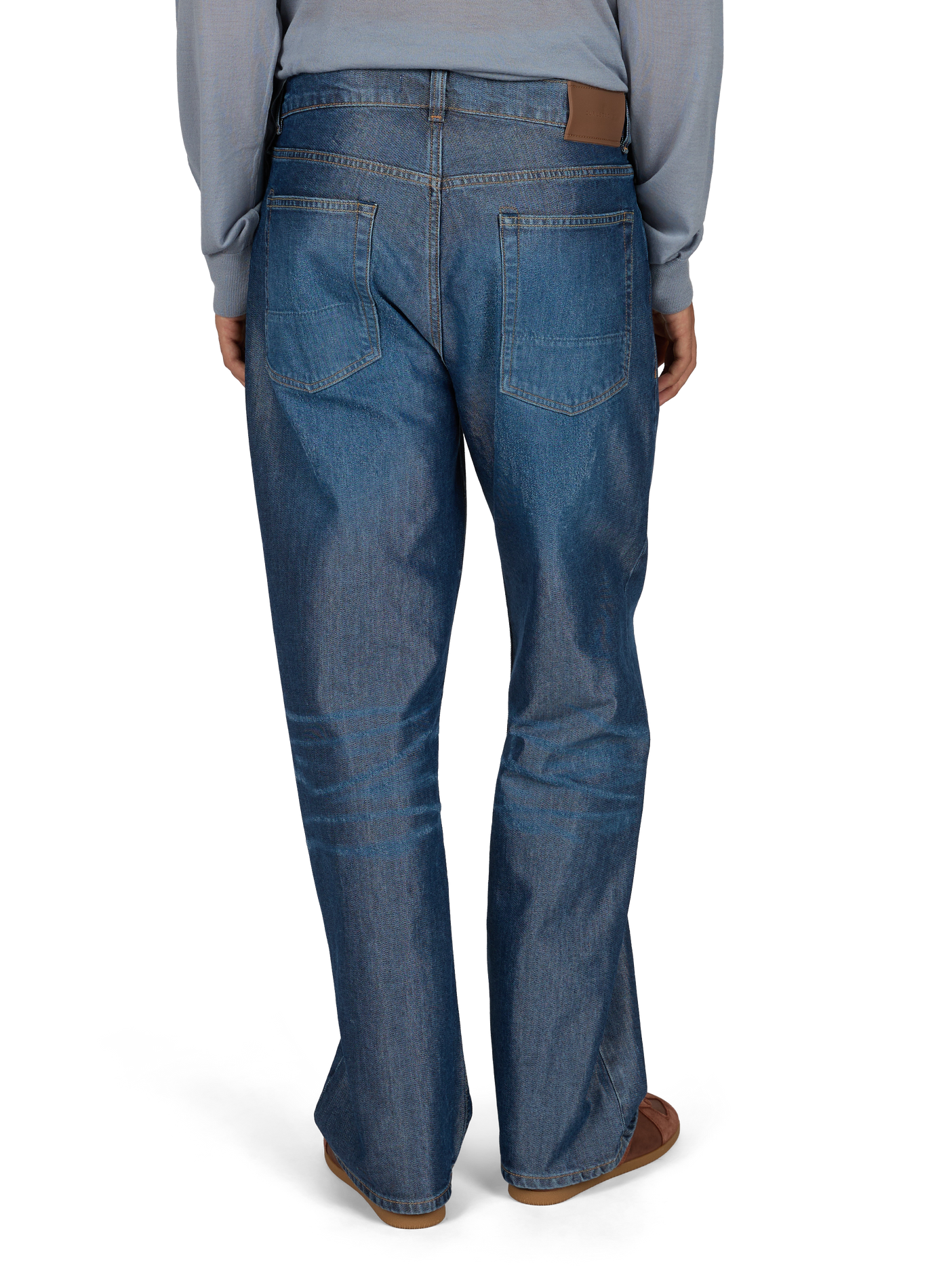 Wijde broek van gemengd katoen. OUR LEGACY Blauw